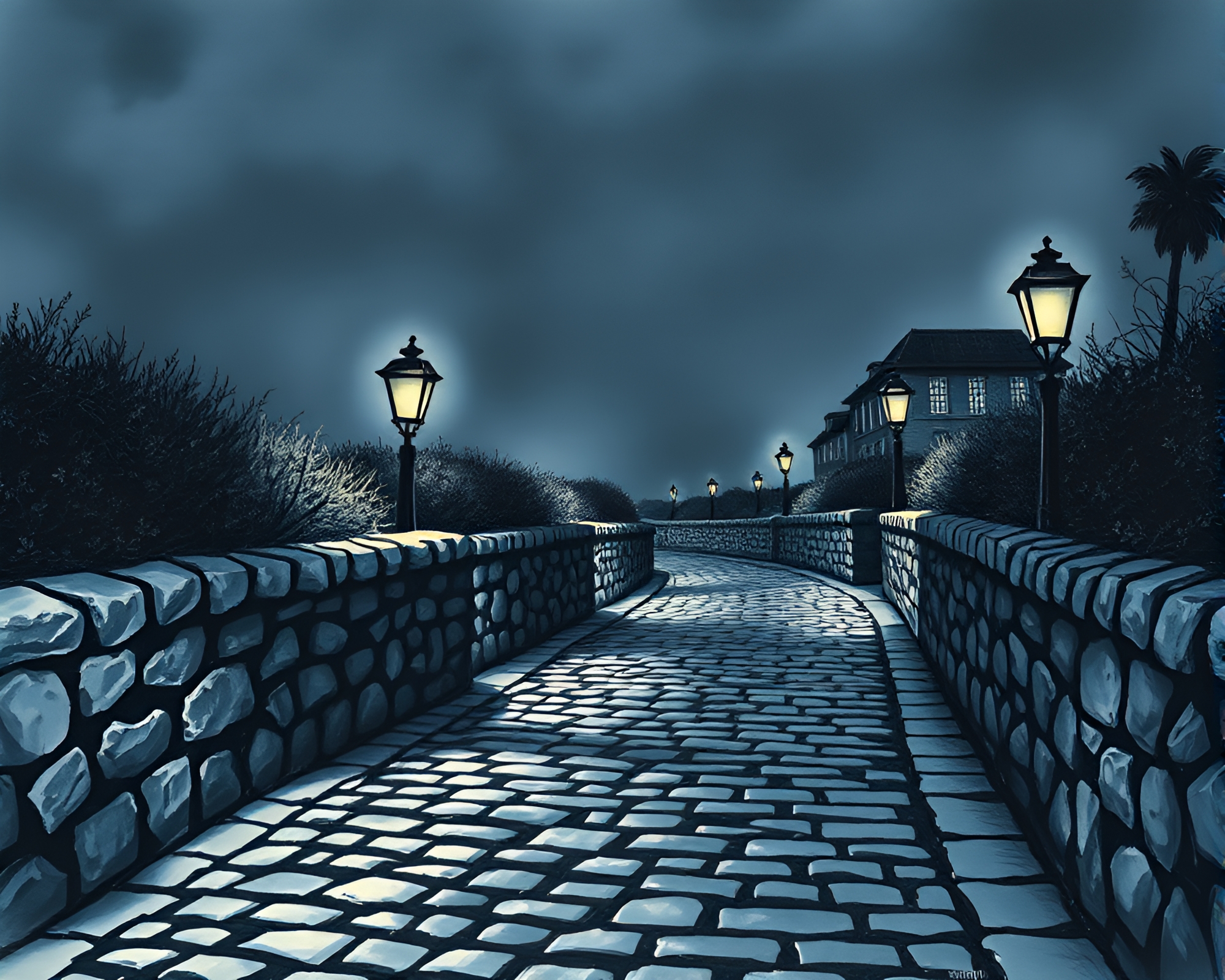 Enchanting Dolphin Journey on Cobblestone Path – free AI stock image