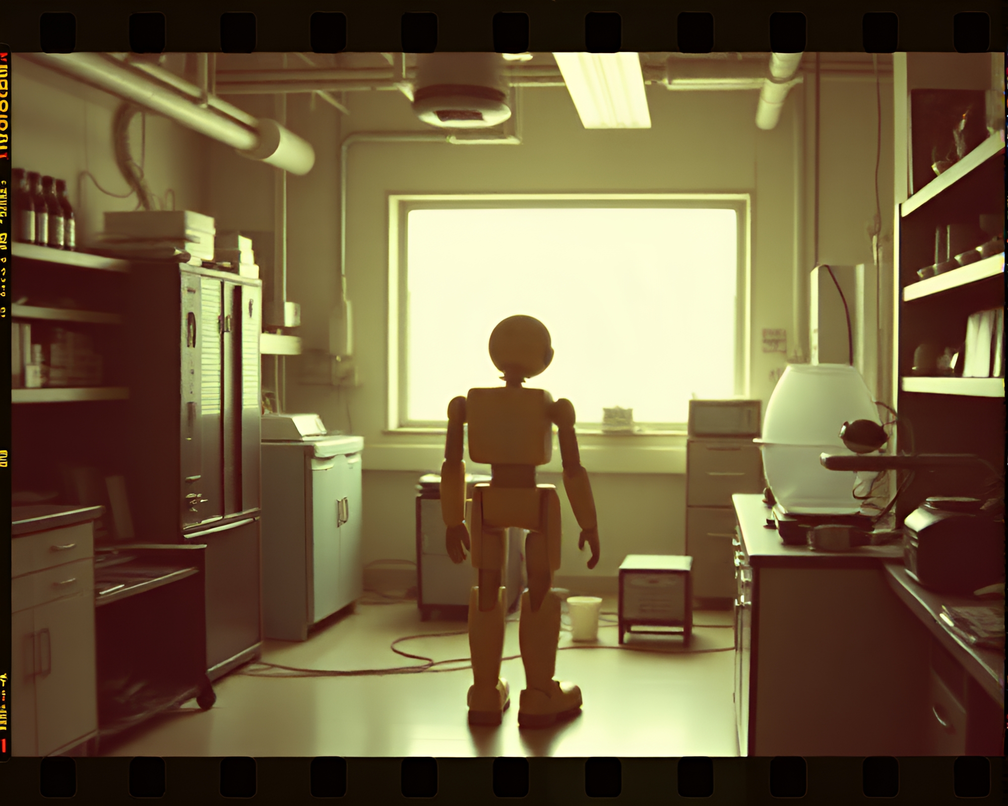 Film Sprocket Robotics Laboratory Glitch Art – free AI stock image