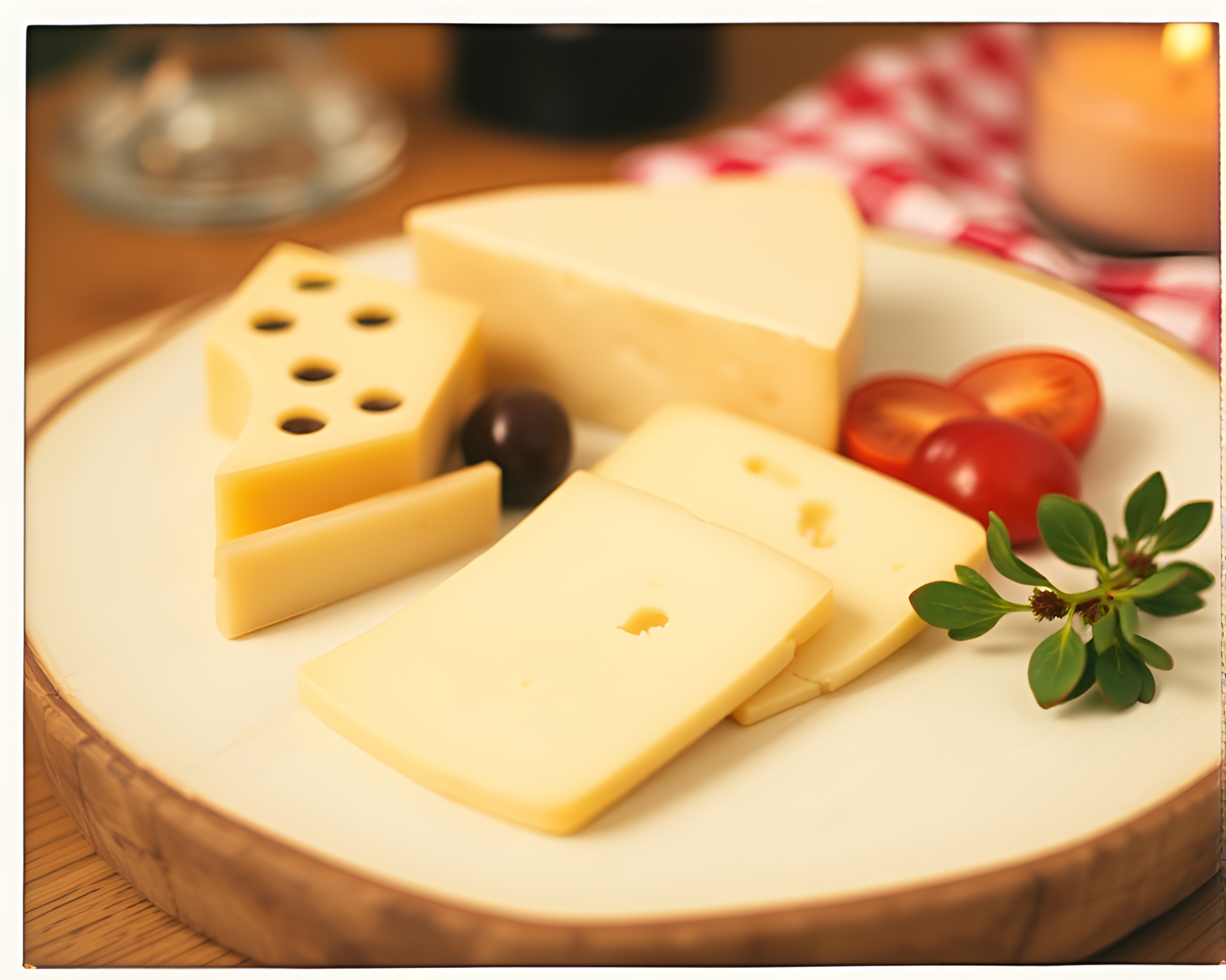 Vintage Cheese Platter Cutout Composition – free AI stock image