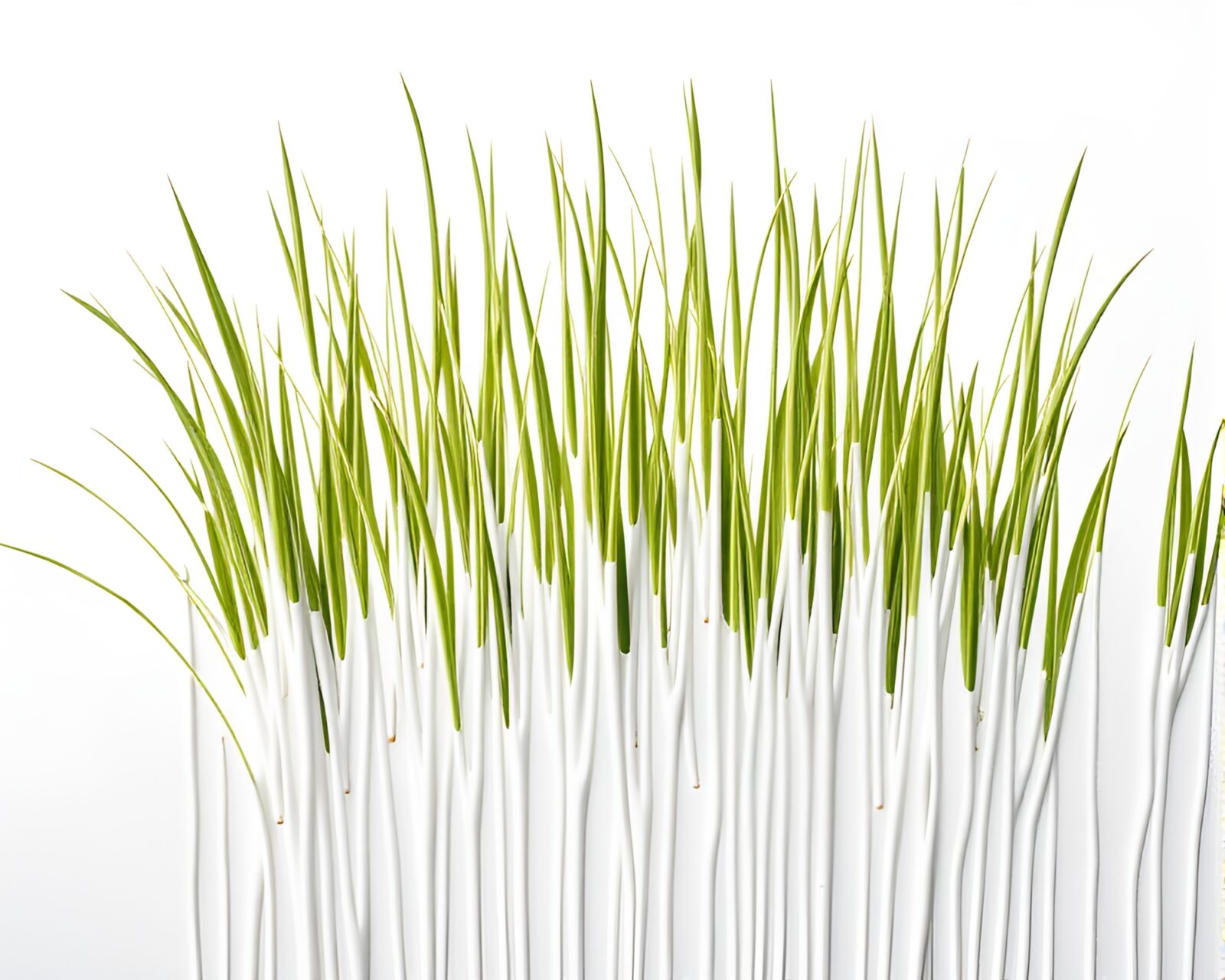 Tightly cropped landscape with dripped paint aesthetic in ivory hues