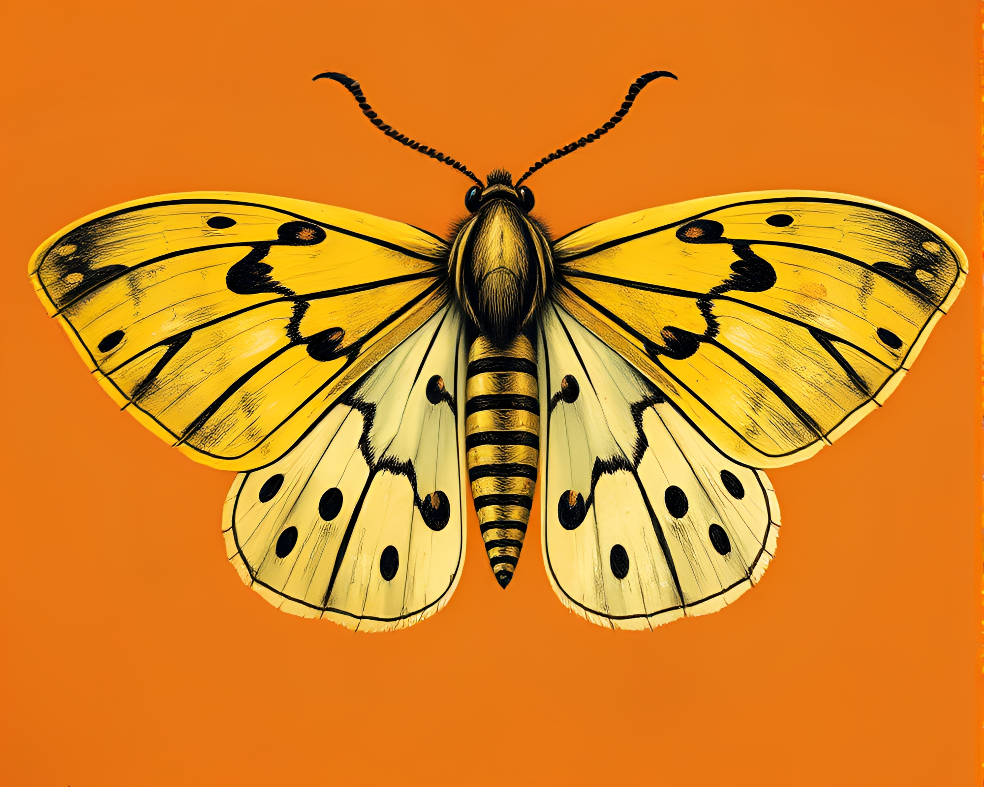 Ethereal Moth Stitched Pattern in Washed-out Hues – free AI stock image