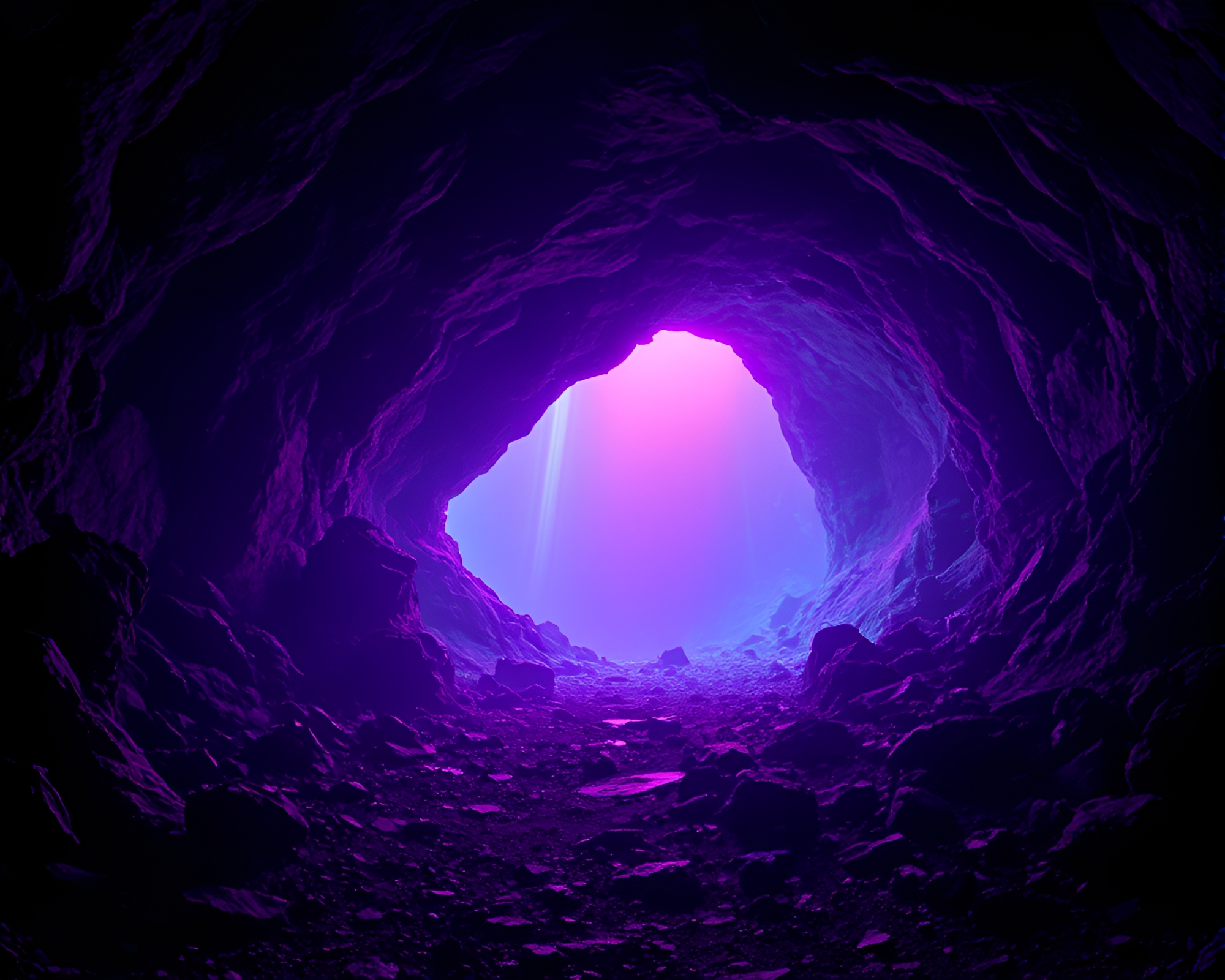 Synthwave Chameleon in Cave Entrance Light Leaks – free AI stock image