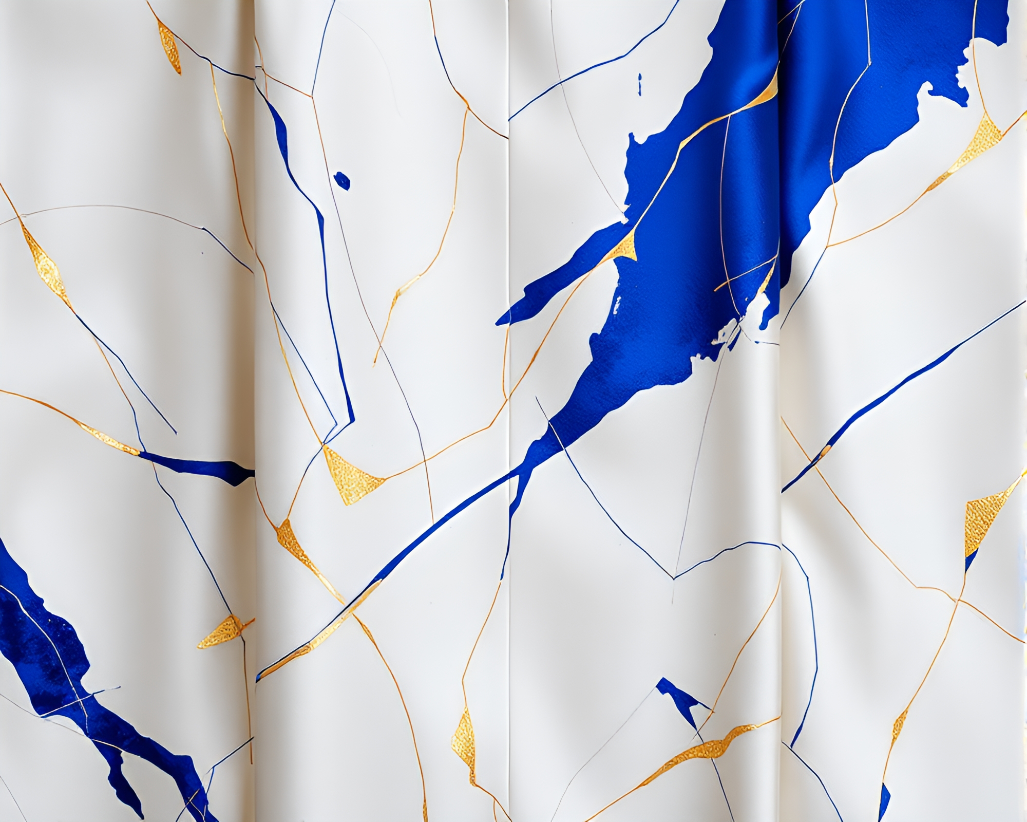 Skeuomorphic Silk Kimono with Metallic Scratches Artwork – free AI stock image