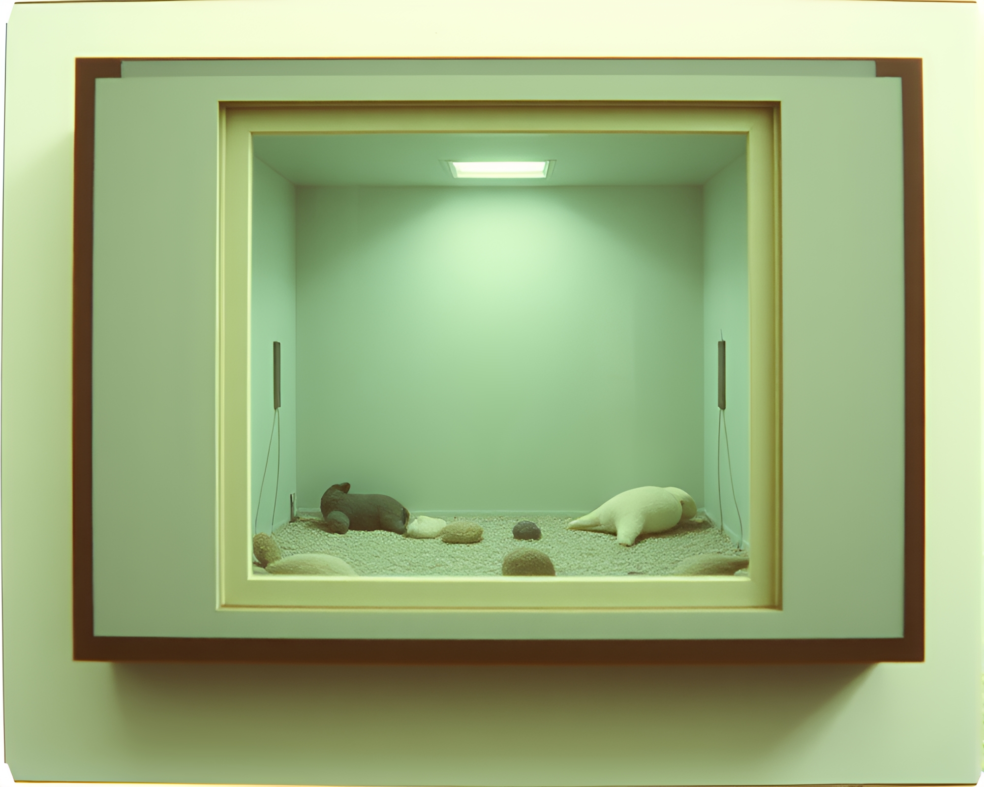Polaroid Frame Space Habitat Composition – free AI stock image