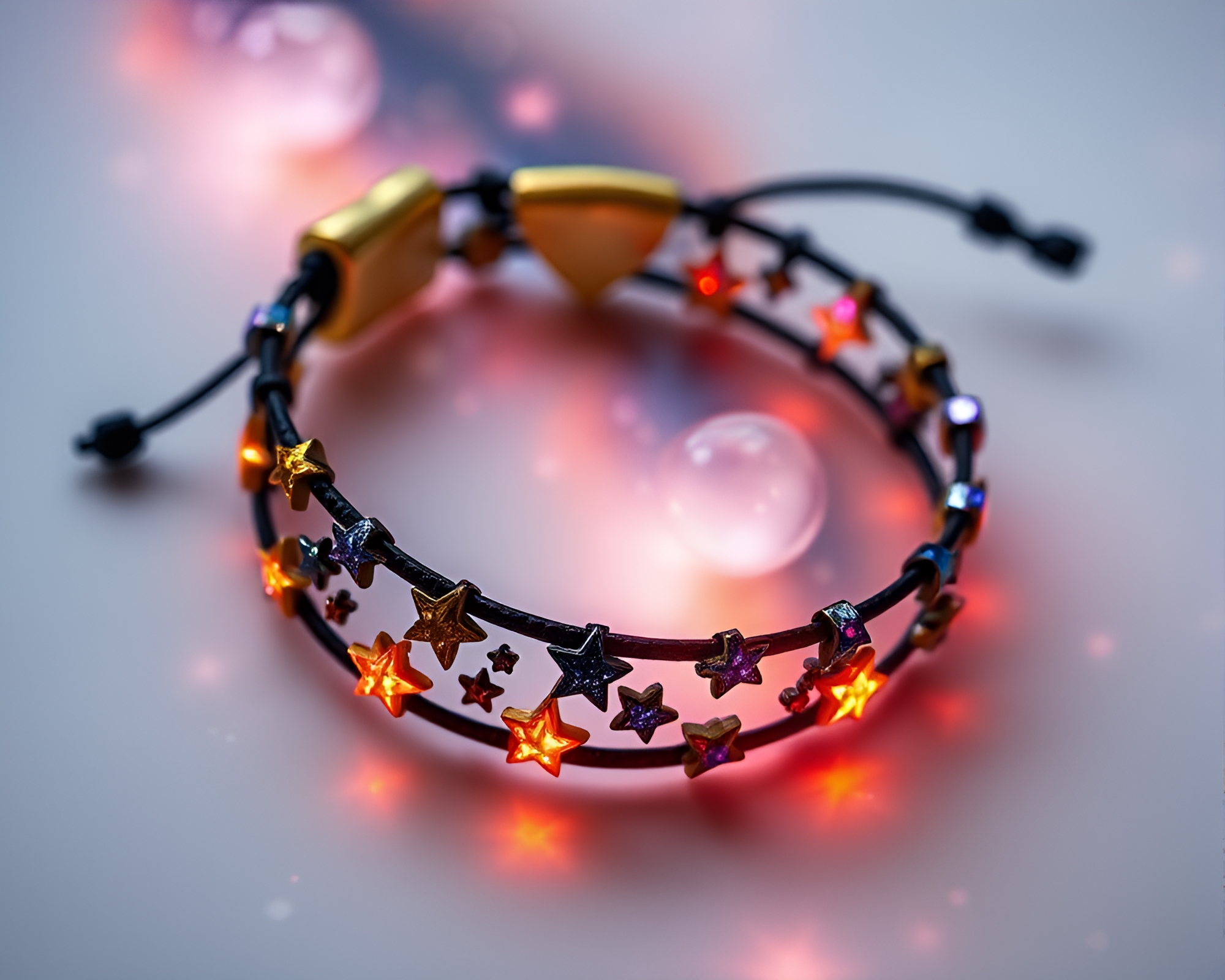 Surreal Star Trails Bracelet Composition – free AI stock image
