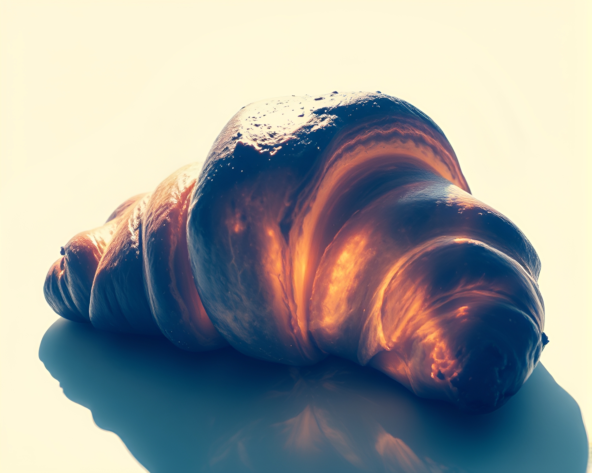 Croissant Dreams: Ultraviolet Double Exposure Lithography – free AI stock image