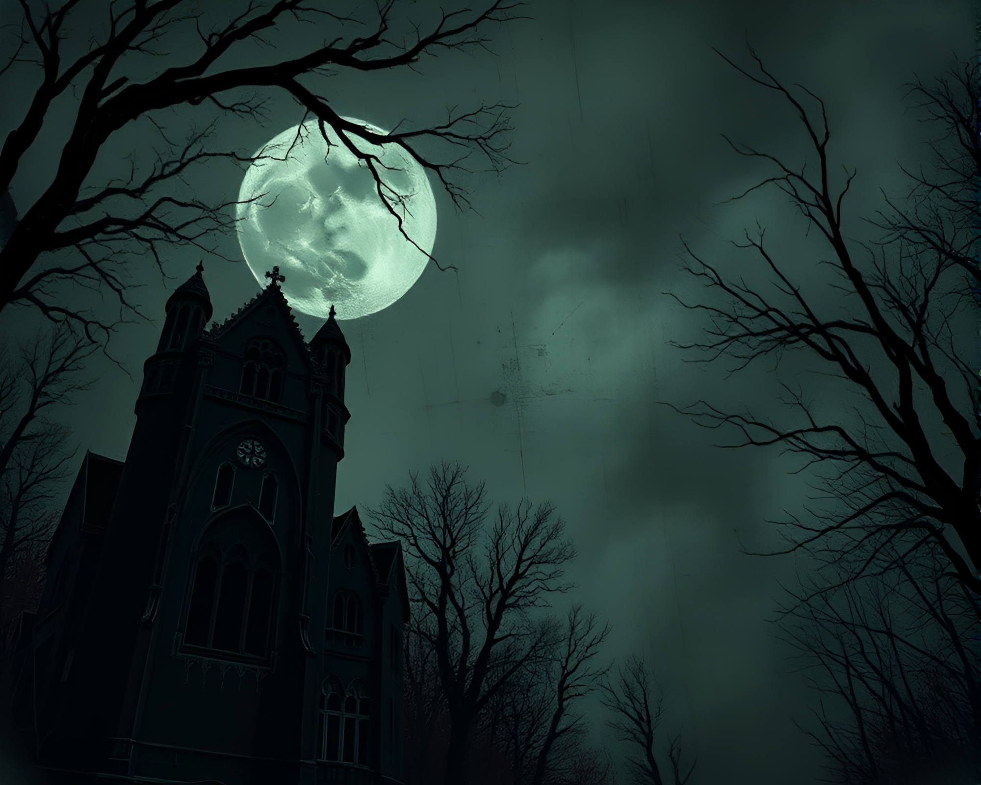 Gothic Anime Horror with Scratchy Textures – free AI stock image