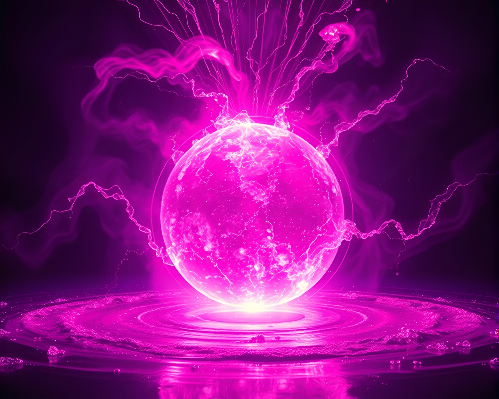 Magenta Punch Zero-Point Energy Reactor Distortion – free AI stock image