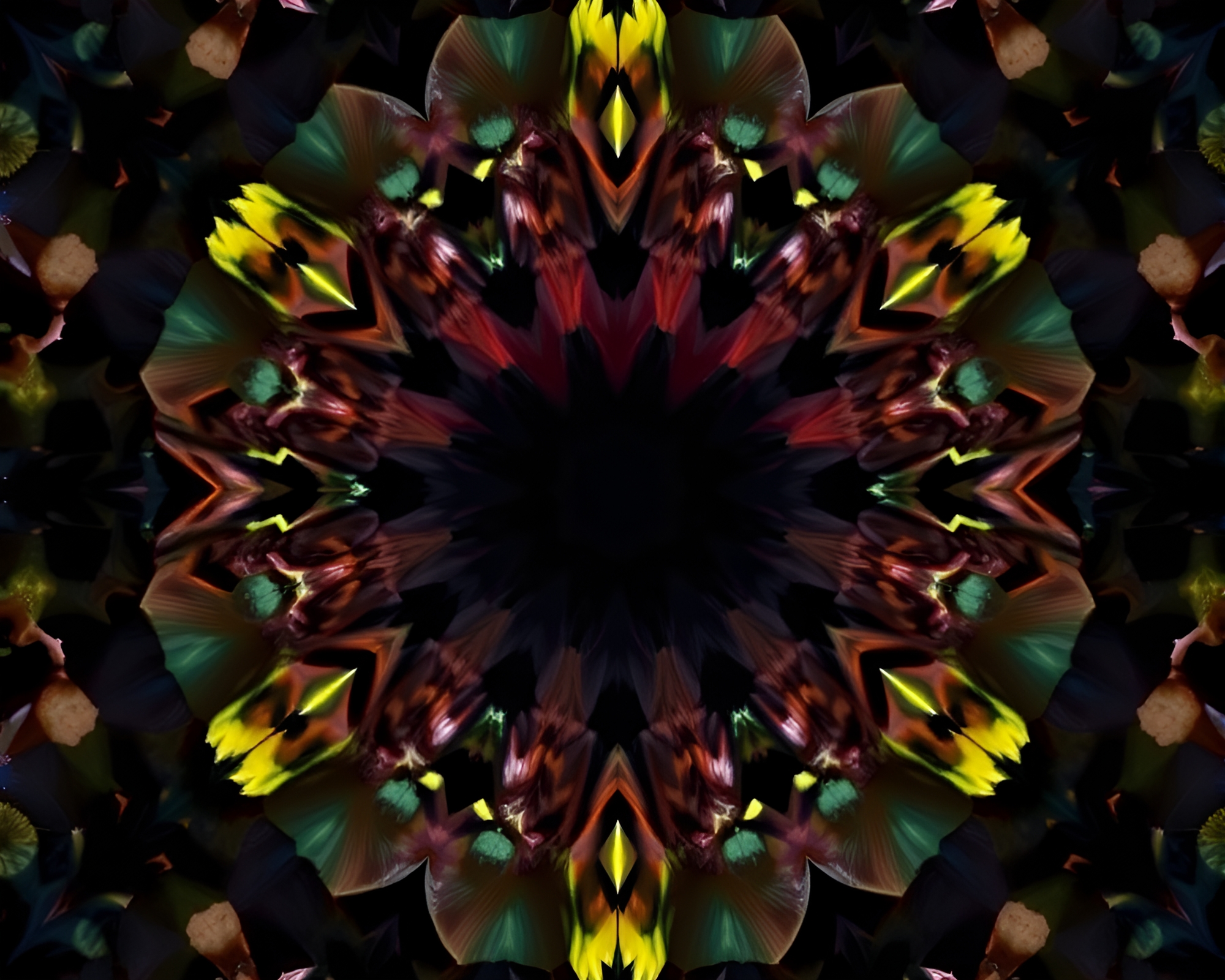Dusk Desert Kaleidoscope with Neural Style Transfer – free AI stock image