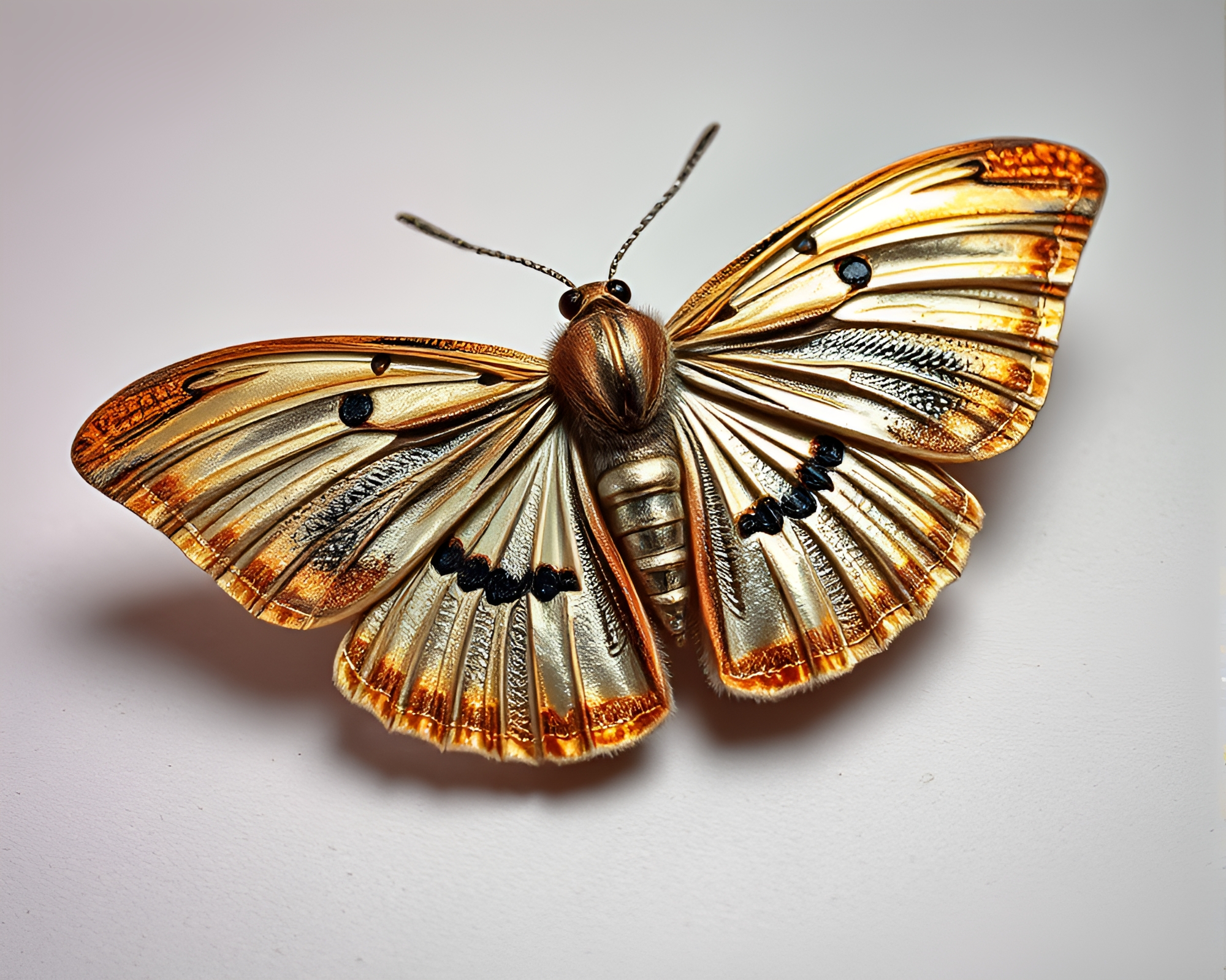 Ethereal Moth in Muted Pastels Foil Stamping Scene – free AI stock image