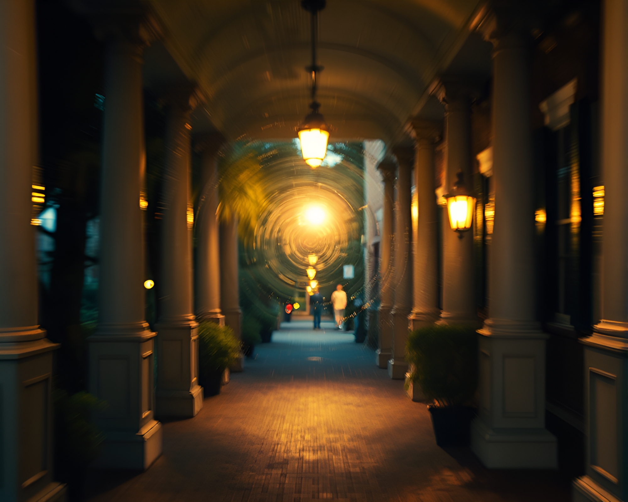 Savannah Swirl: Porchlight Warmth in Sgraffito Style – free AI stock image