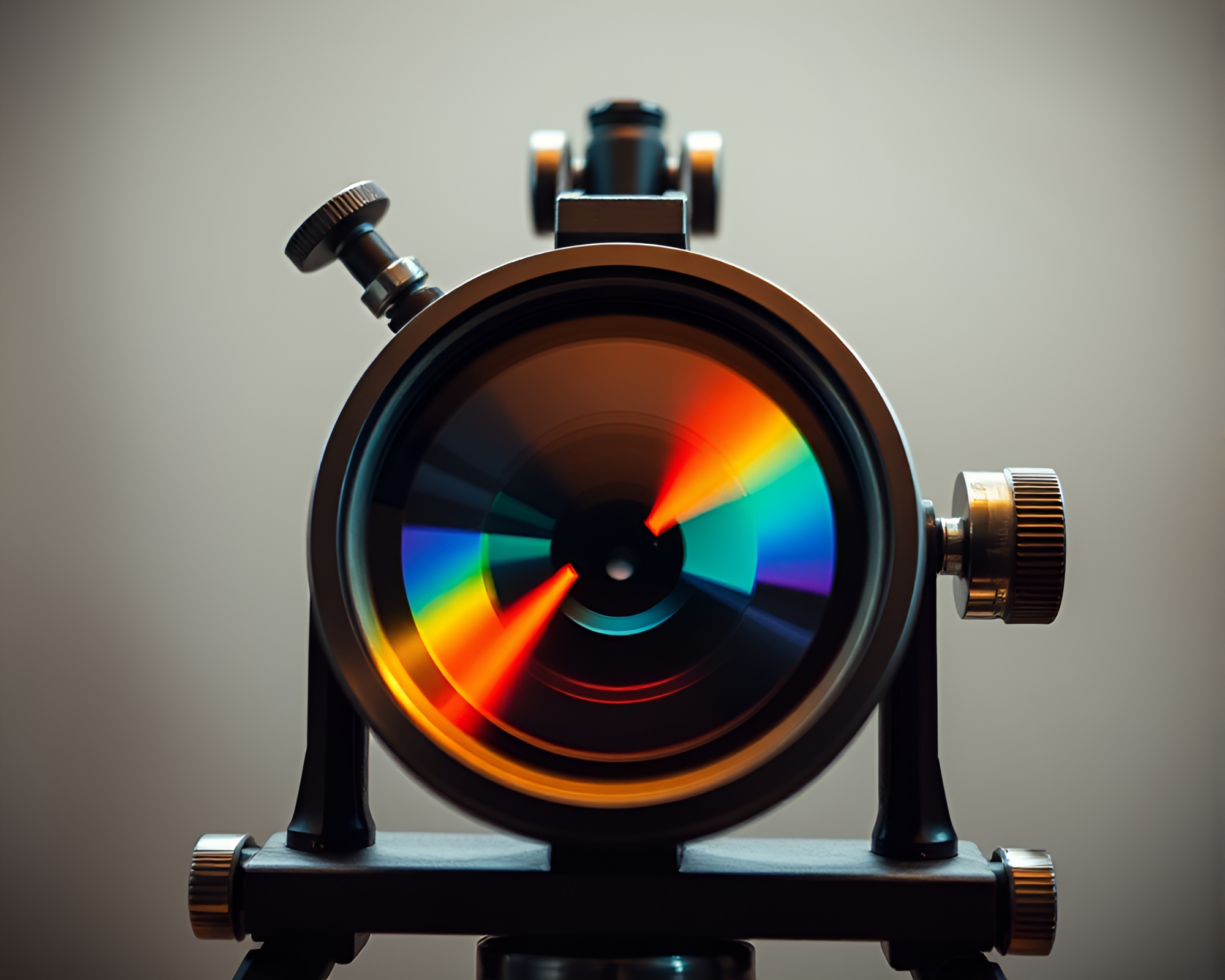 Antique Sextant’s Rainbow Refraction – free AI stock image