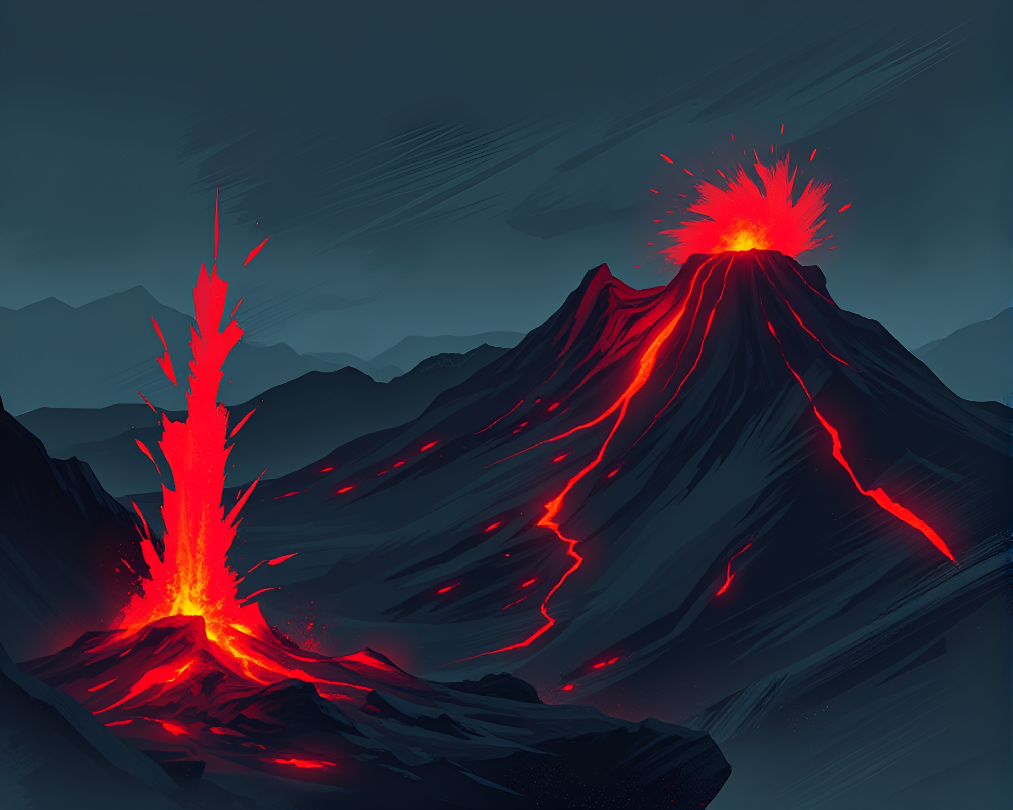Plasma Rifle Technical Illustration with Volcano-Red Glow – free AI stock image