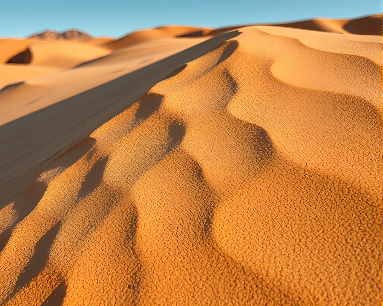 Surreal desert illusion with intricate organic details and shadows