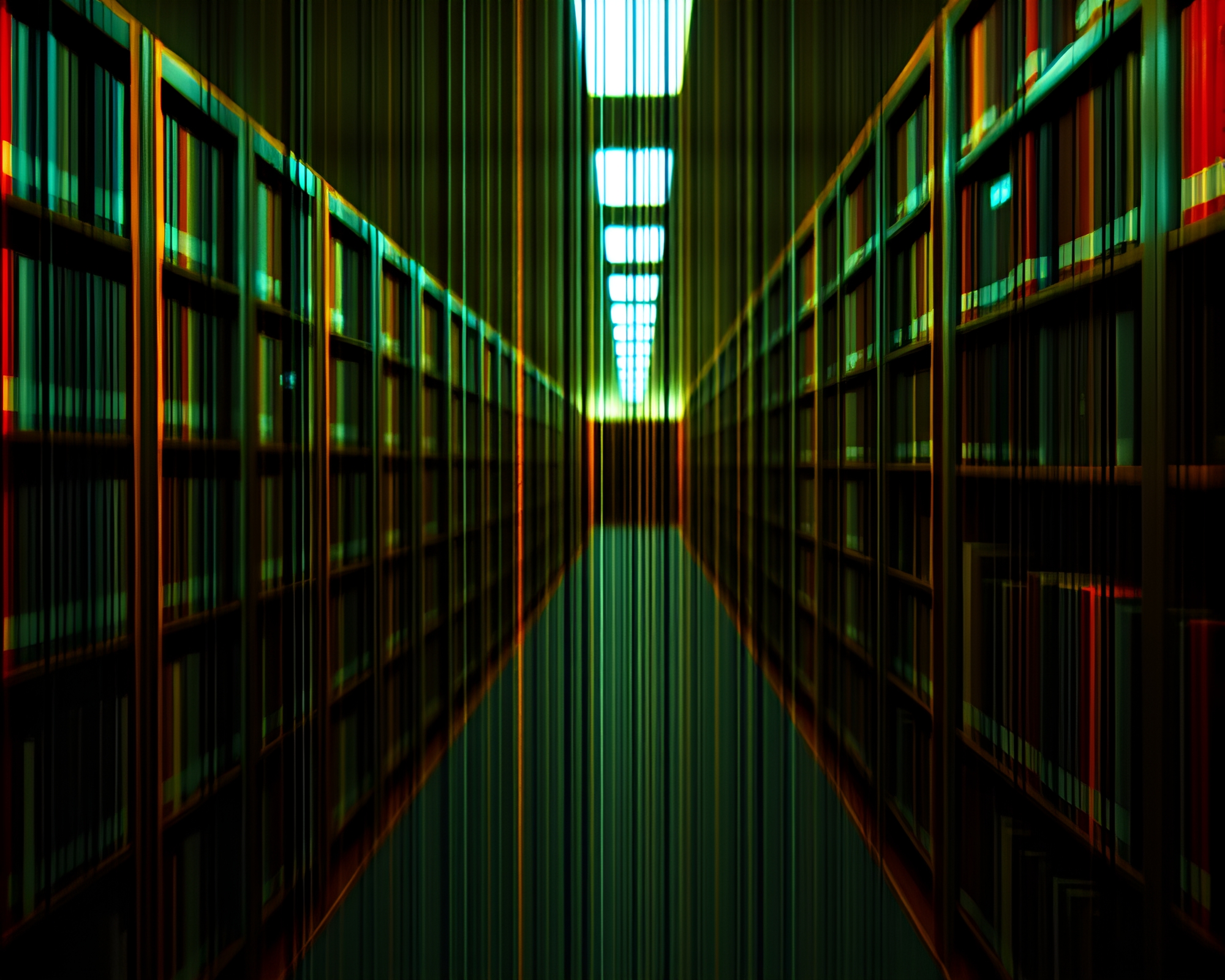 Time Dilation Barcode: Stereograph Light Study – free AI stock image