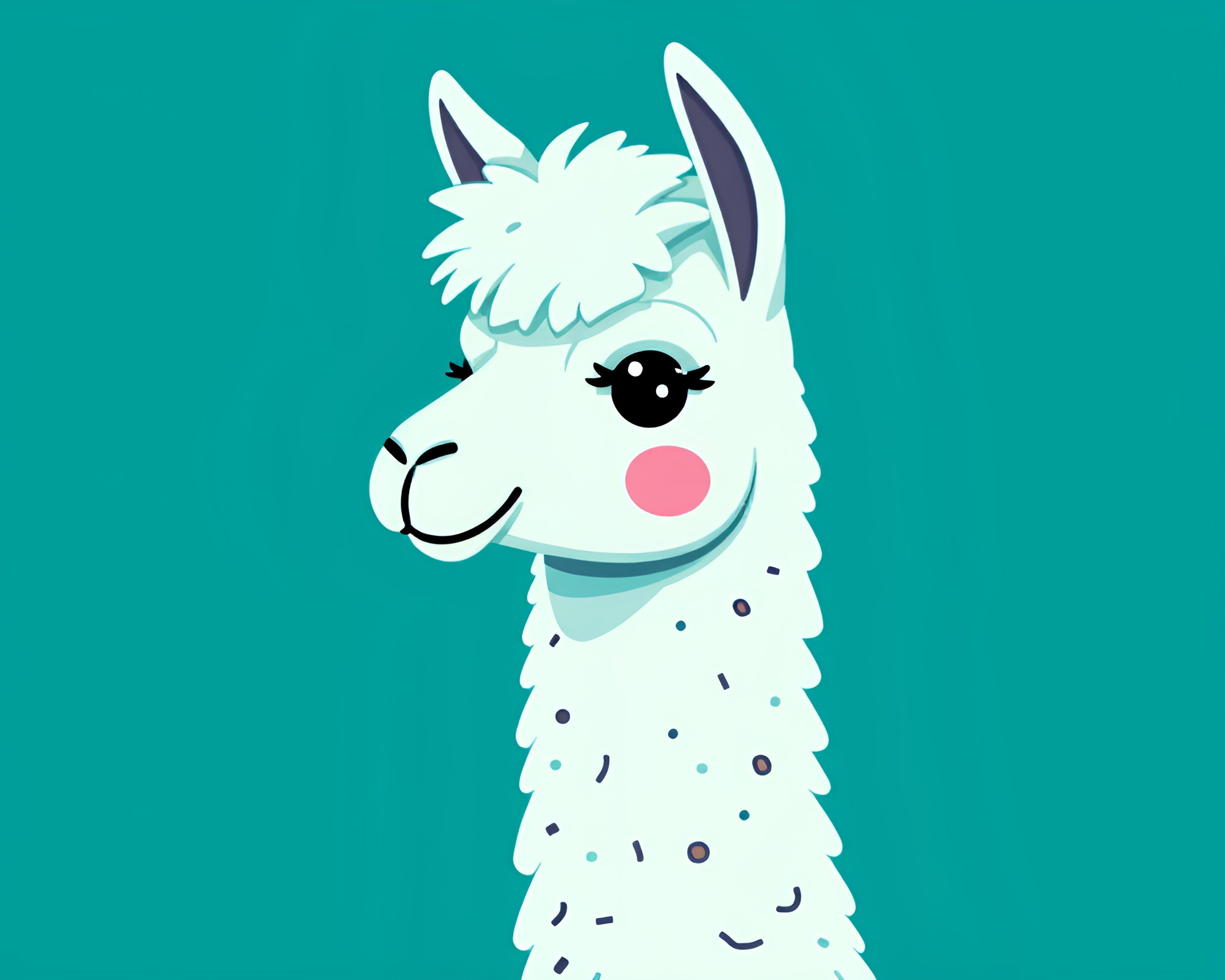 Llama Dot Matrix Dreamland – free AI stock image