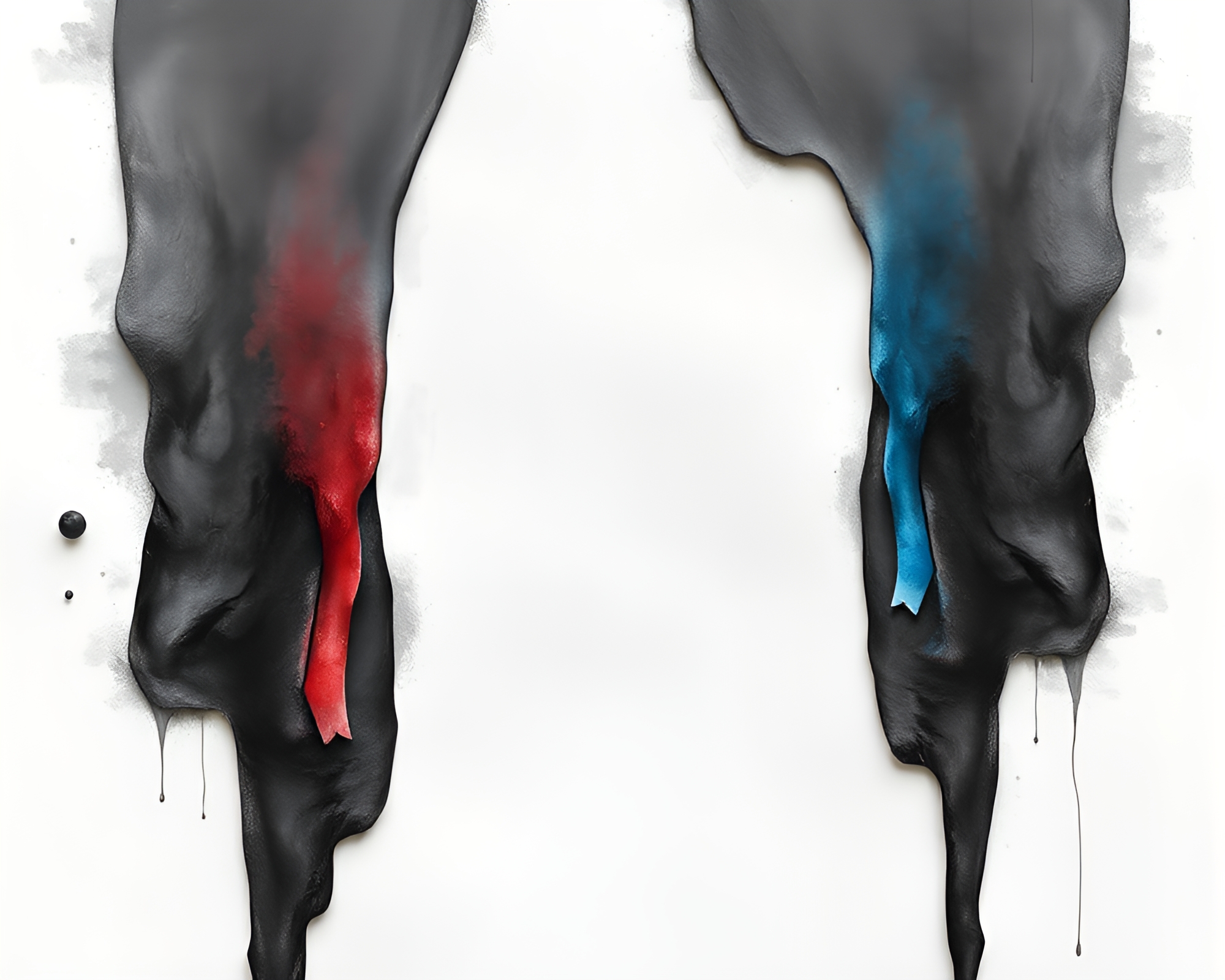 Paper Tears in Charcoal Sketch of High-Poly Fantasy Realm – free AI stock image