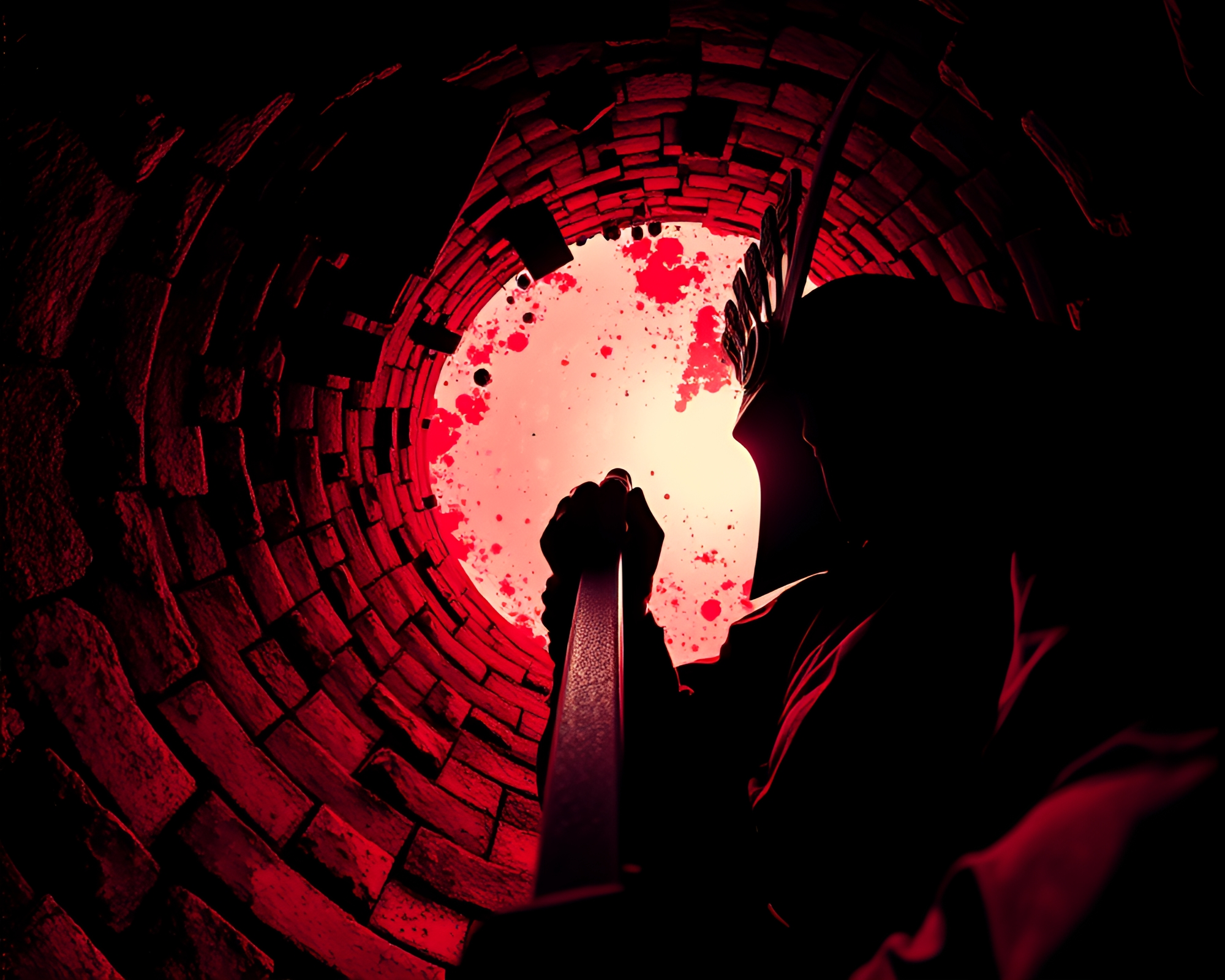 Samurai Warrior in Brick Red Depth – free AI stock image