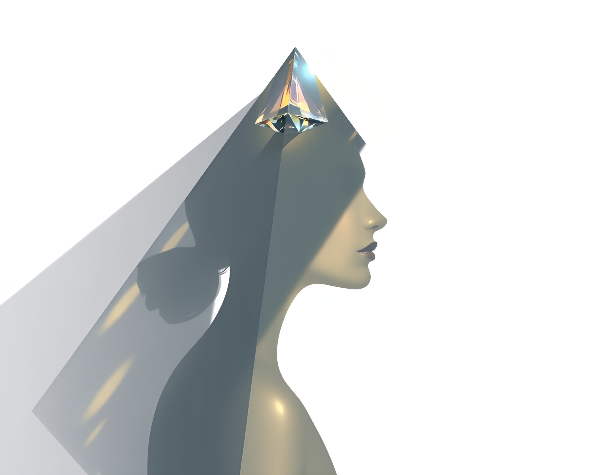 Pyramid Shadow Play: Fashionable Topaz Light Illustration – free AI stock image