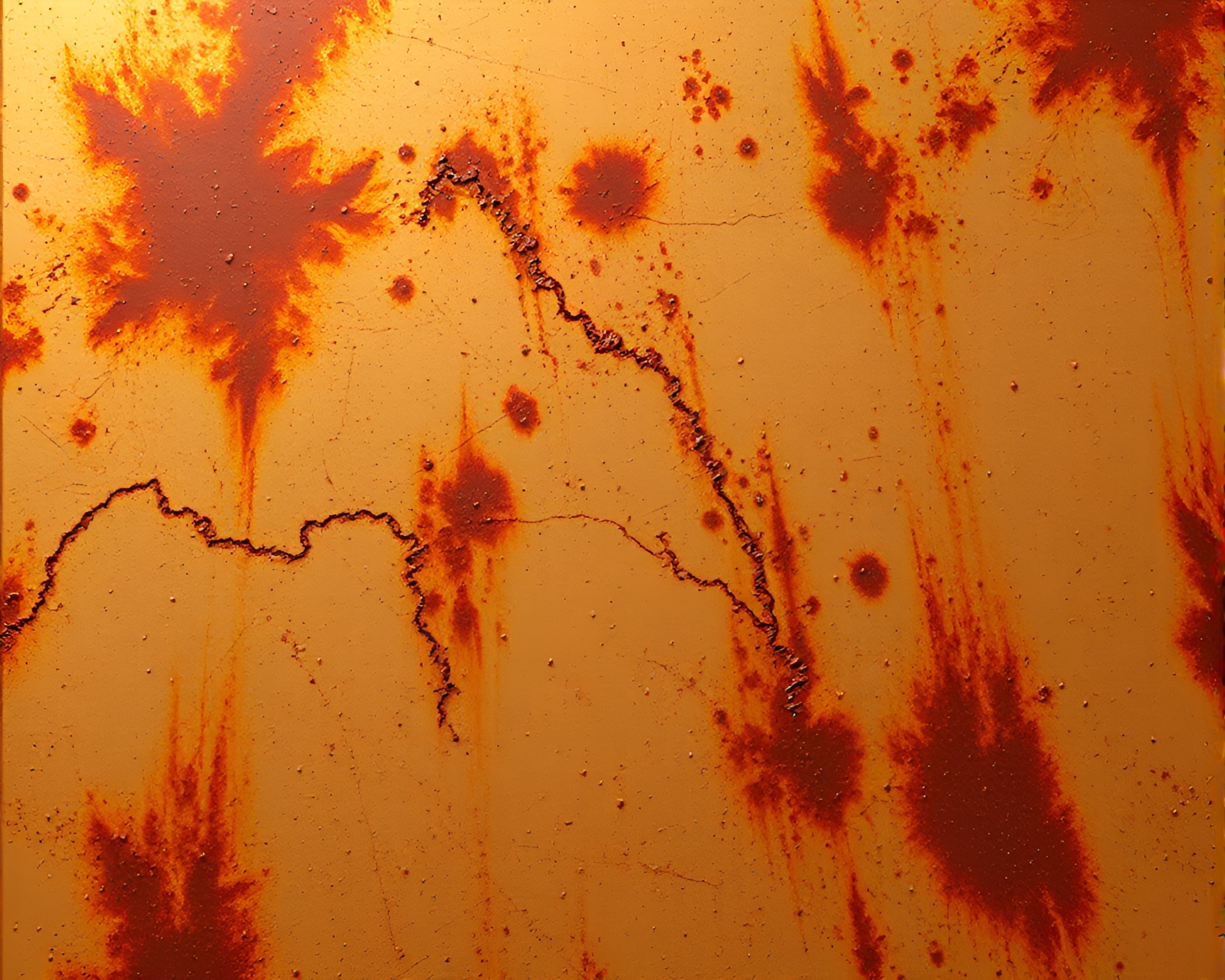 Desert Ruins: Torchlit Rust Stains in High-Poly 3D – free AI stock image