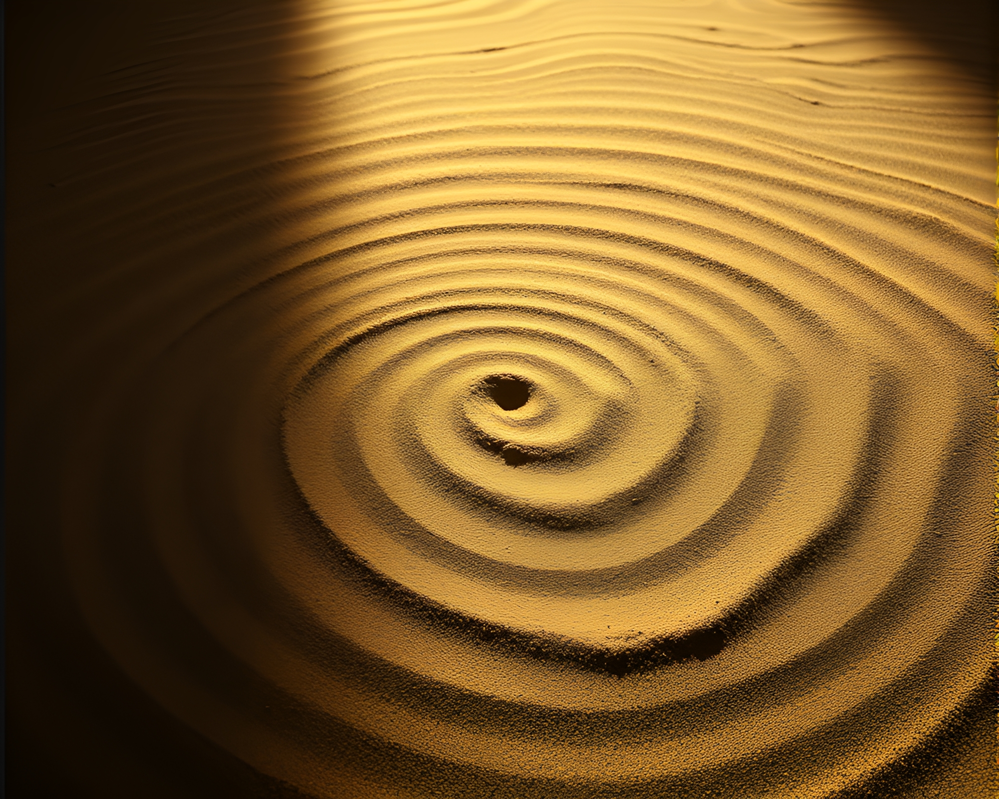 Dramatic Sand Swirl Pattern Through Telescope – free AI stock image