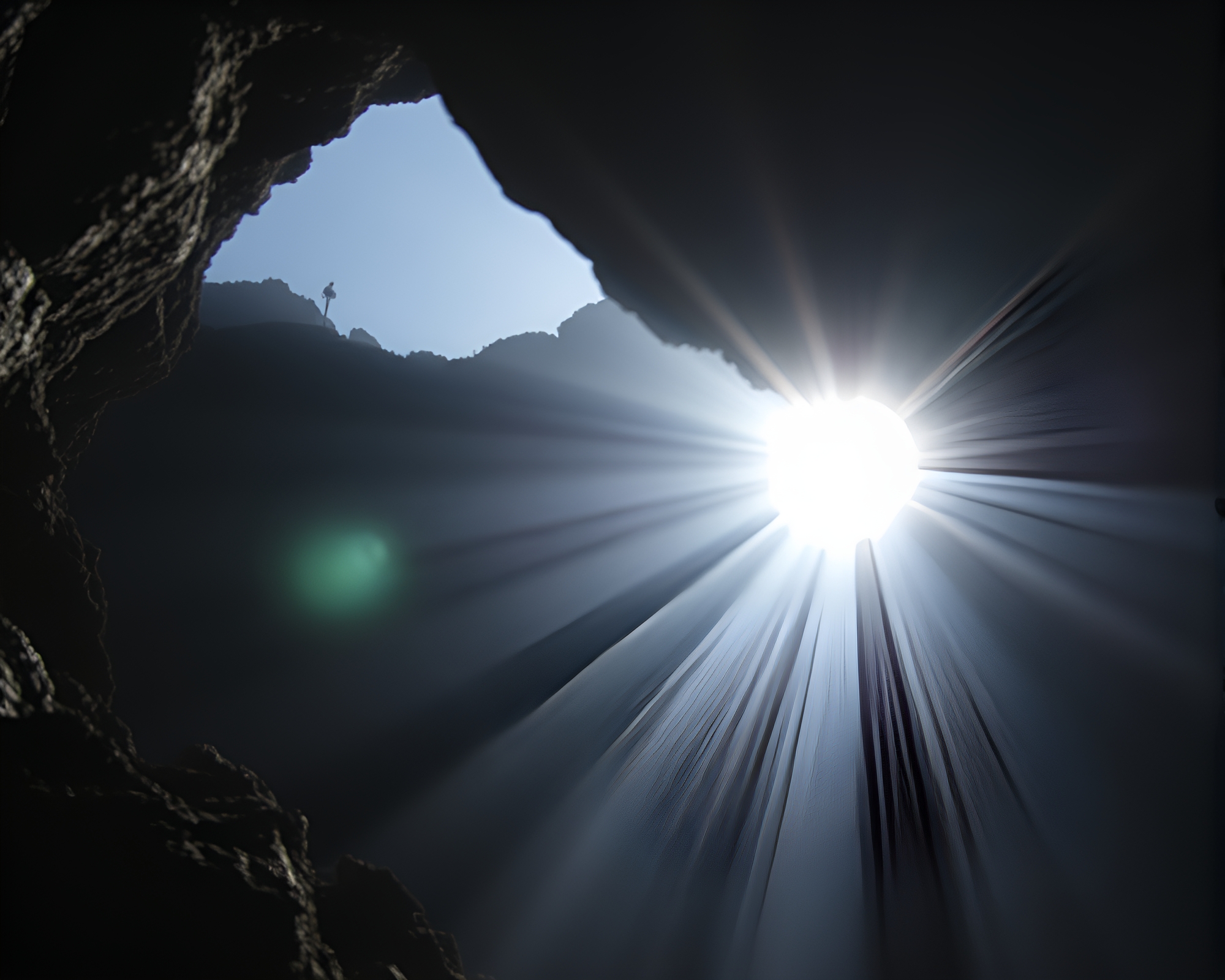 Cave Painting Zoom Burst Eclipse Shadow – free AI stock image