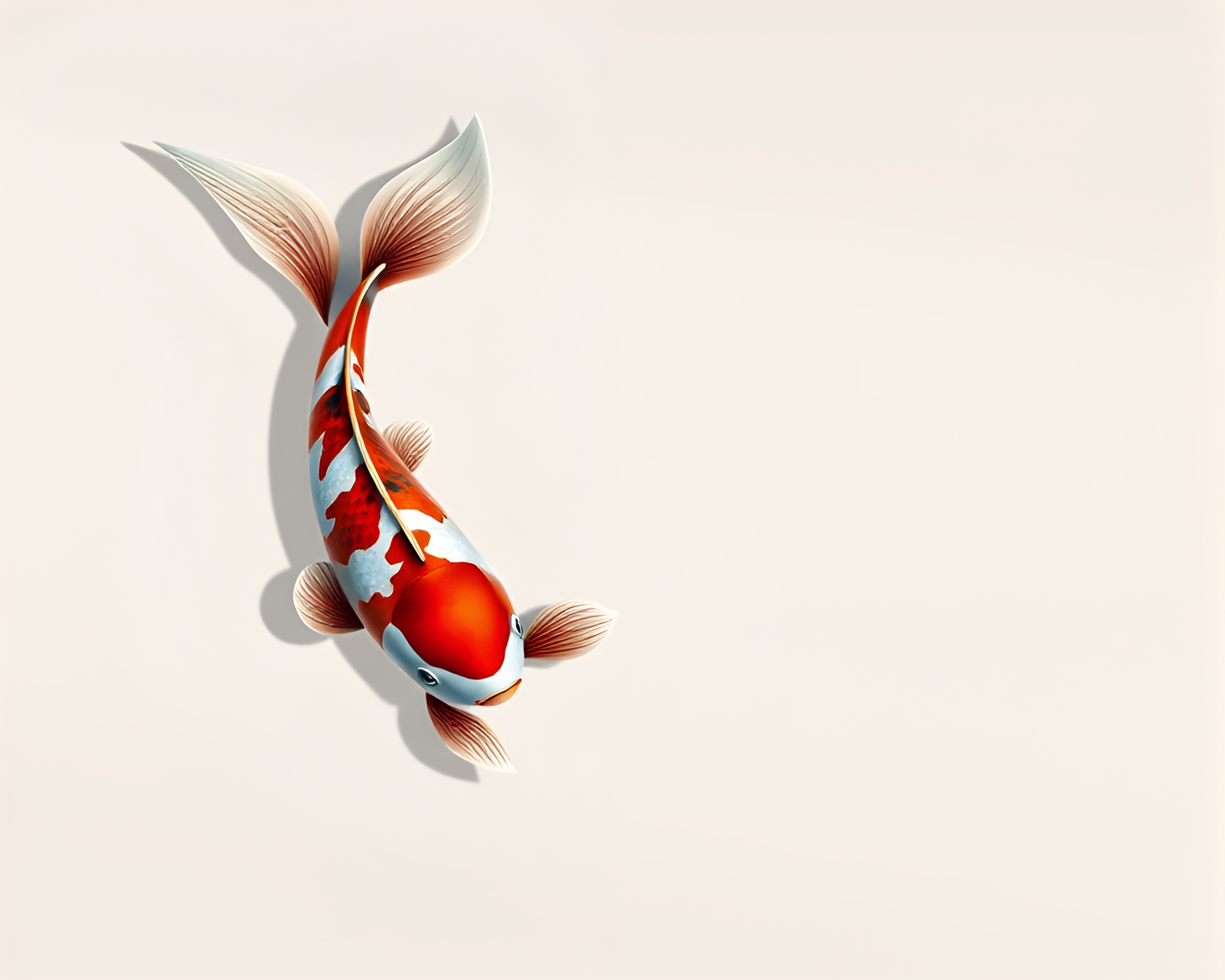 Architectural Rendering of Triadic Koi Pond Negative Space – free AI stock image