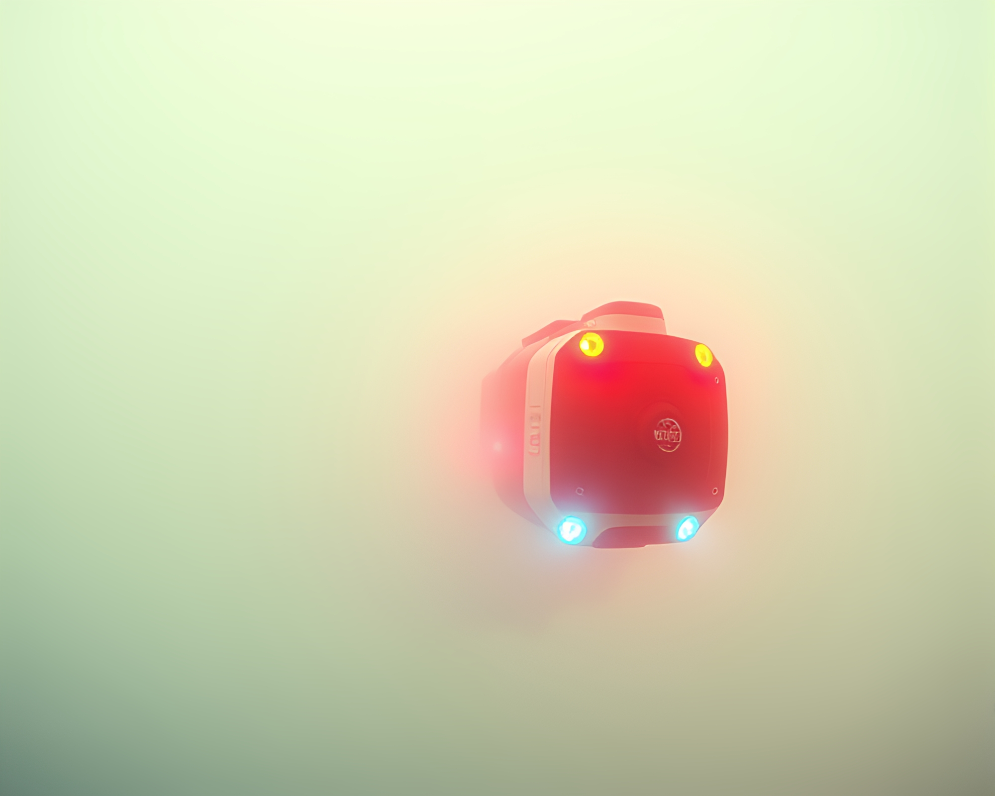 Jetpack Rider Through Misty Forest – free AI stock image