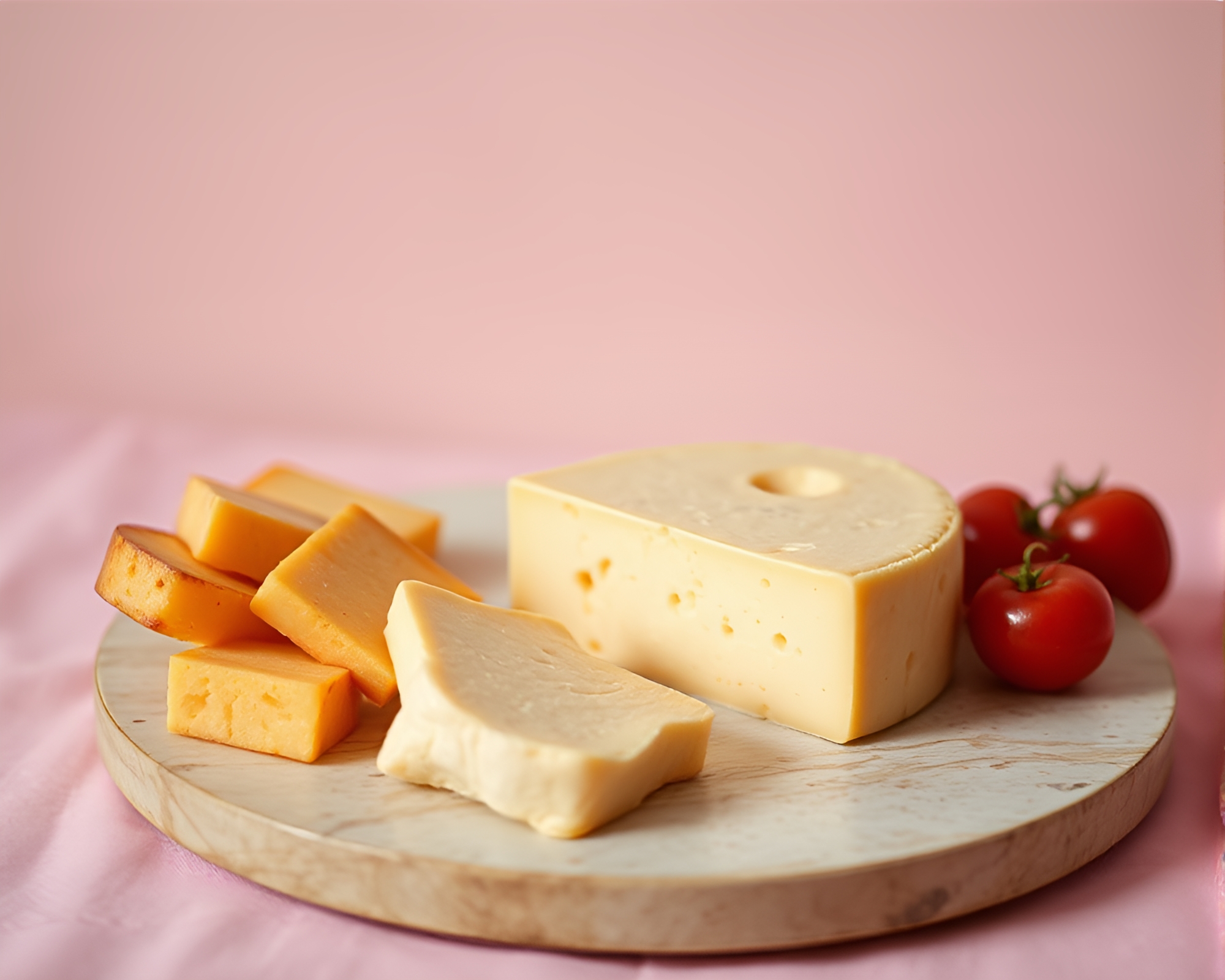 Cheese Platter Elegance with Film Burn Aesthetics – free AI stock image