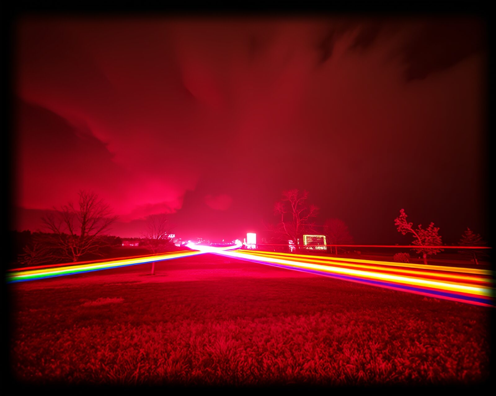 Vibrant rainbow hues surround a glowing infrared mind palace