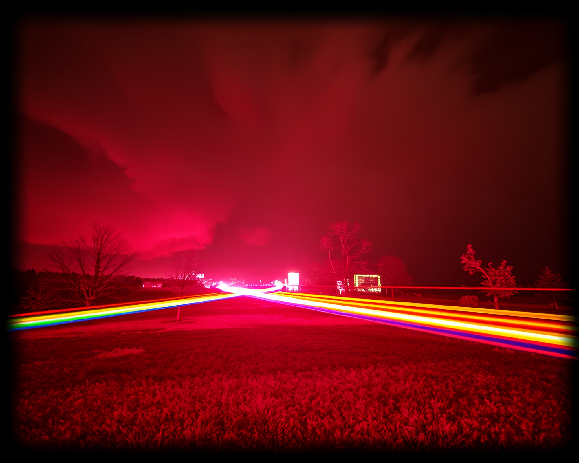 Mind Palace Vignette Rainbow Spectrum Infrared Composition – free AI stock image