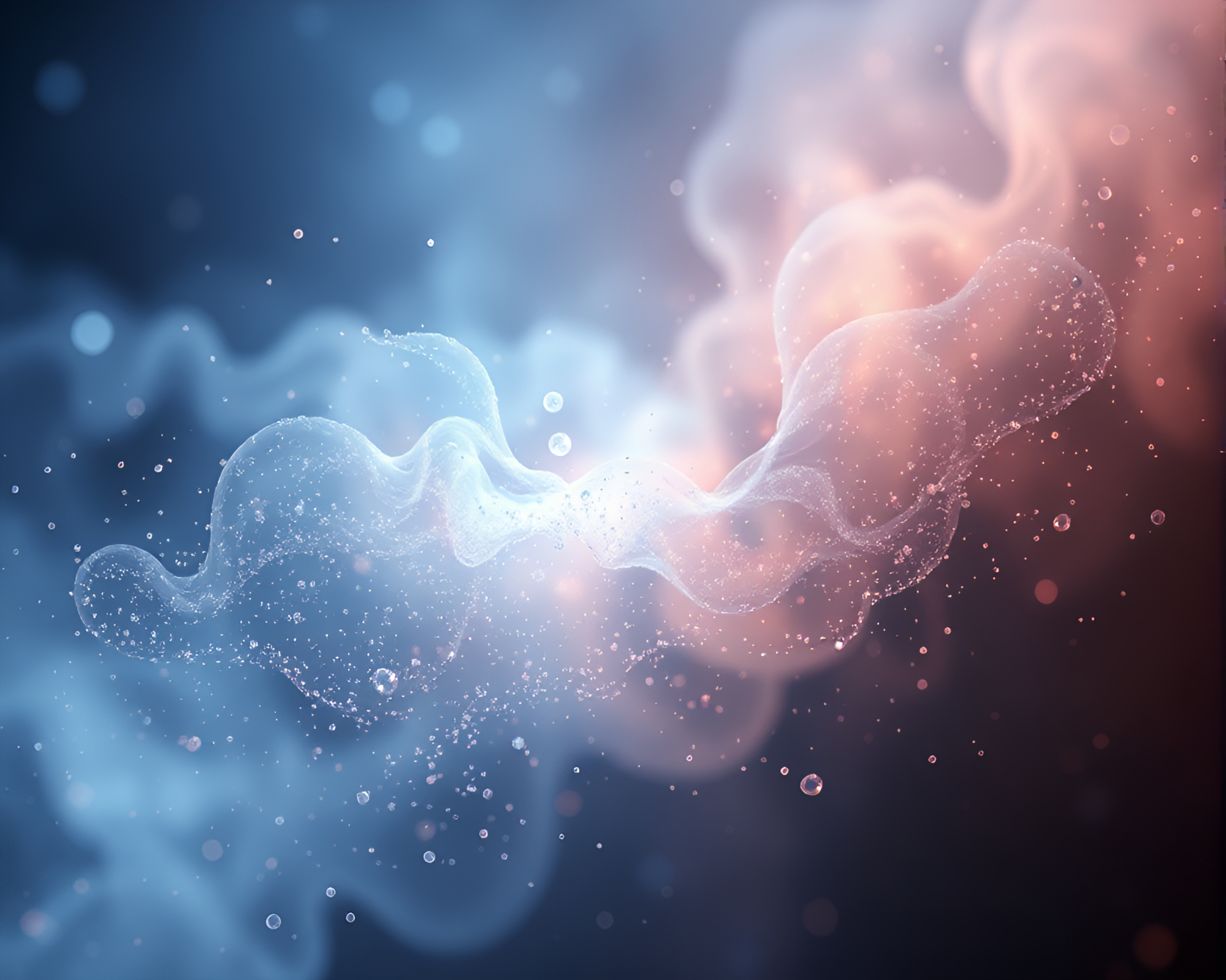 Mystical Dawn: Floating Crystal in Fractal Dust Particles – free AI stock image