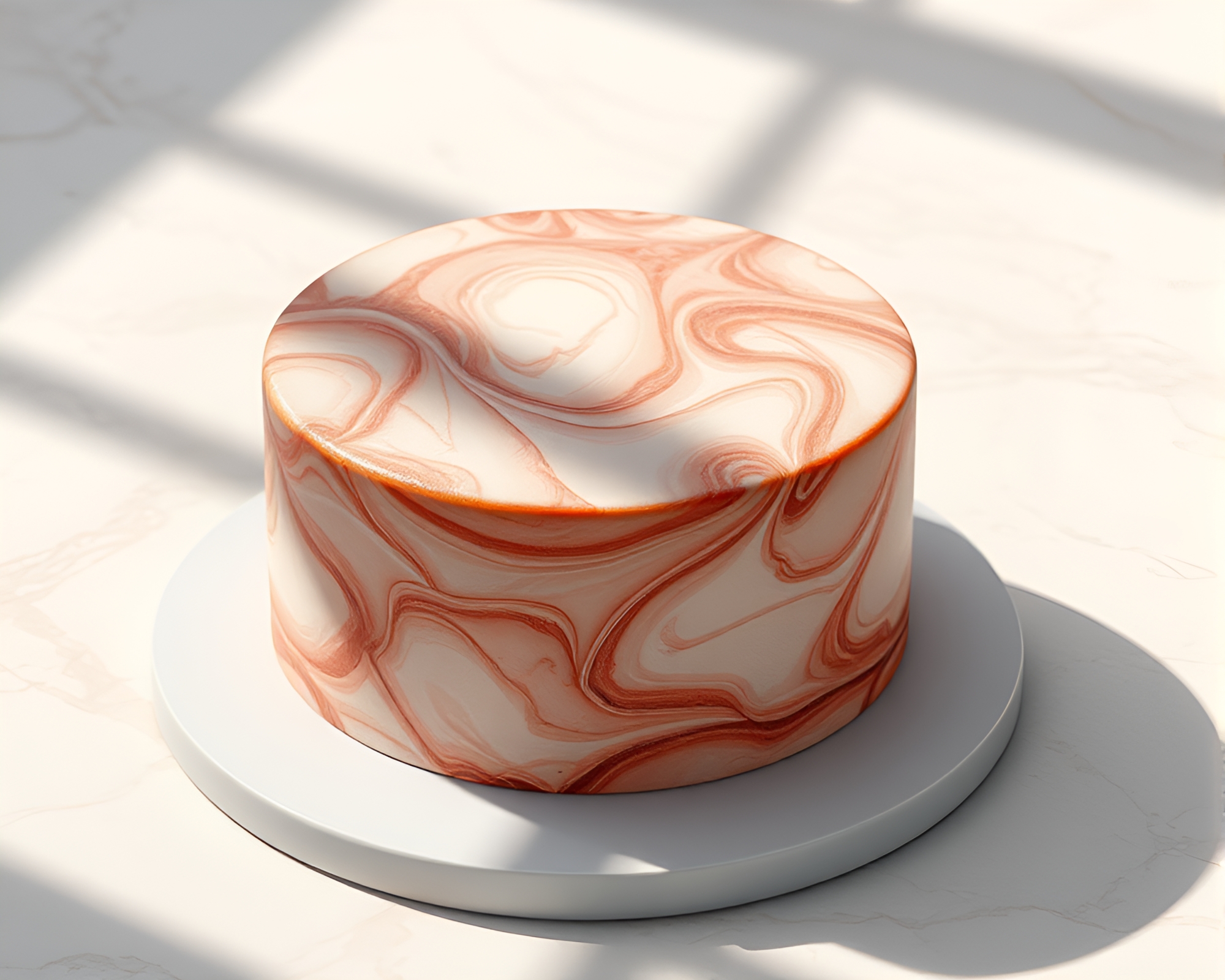 Grid Overlay of Marbled Cake in Pointillism Style – free AI stock image