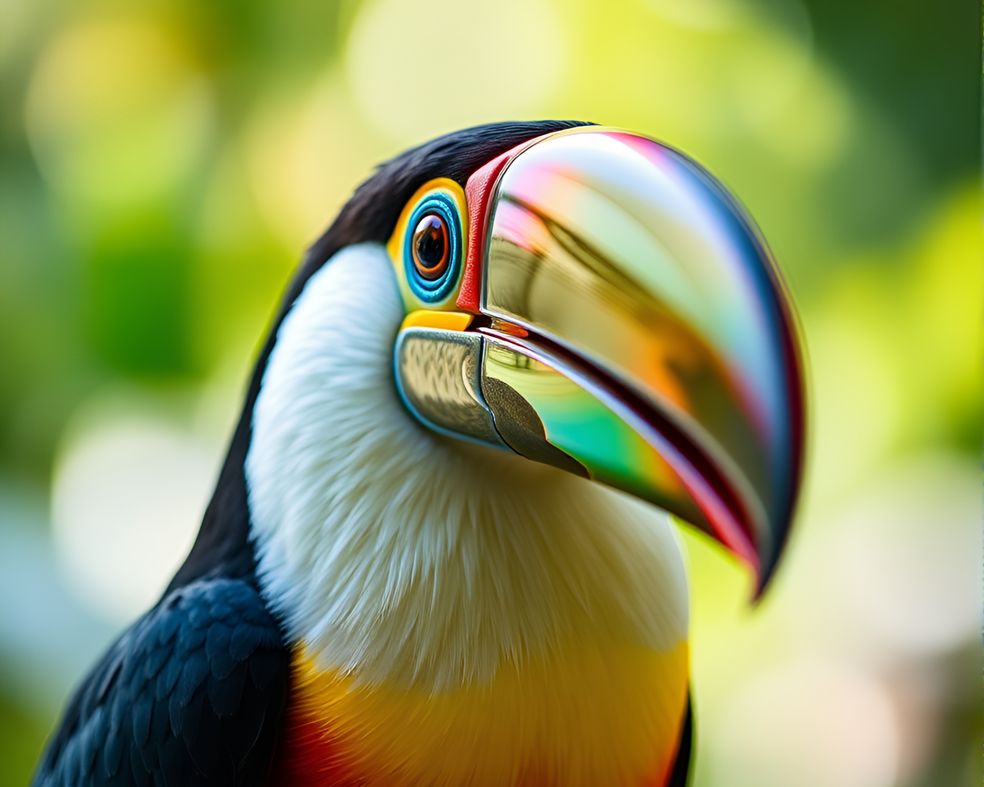 Toucan Embroidered Prism Shift – free AI stock image
