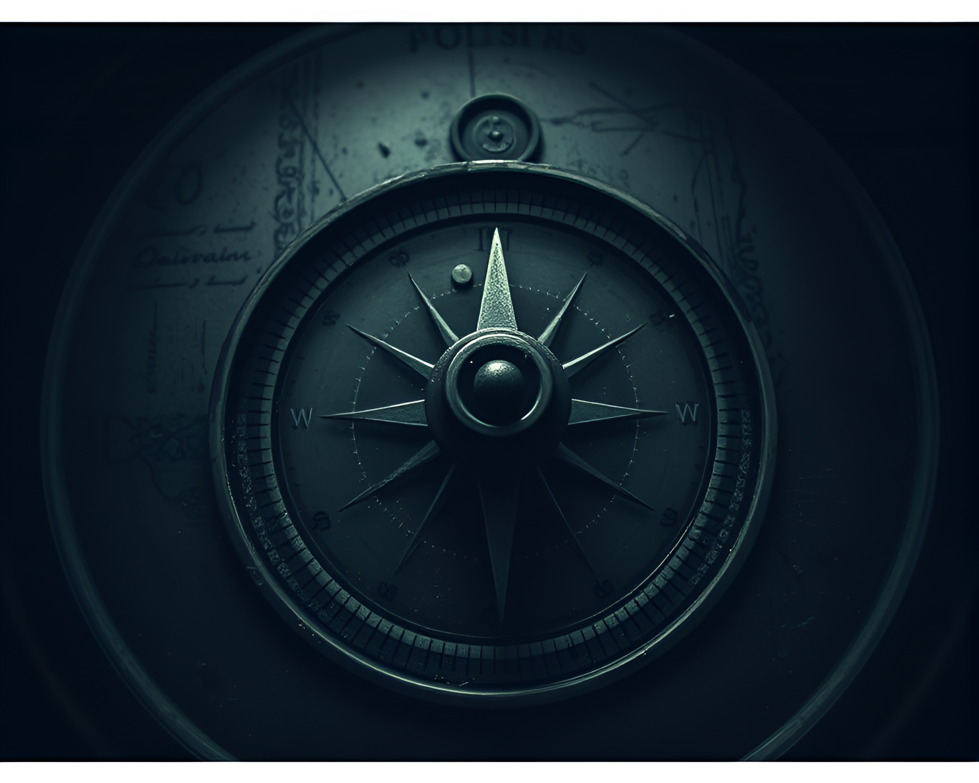 Antique Compass in Desaturated AI Style – free AI stock image