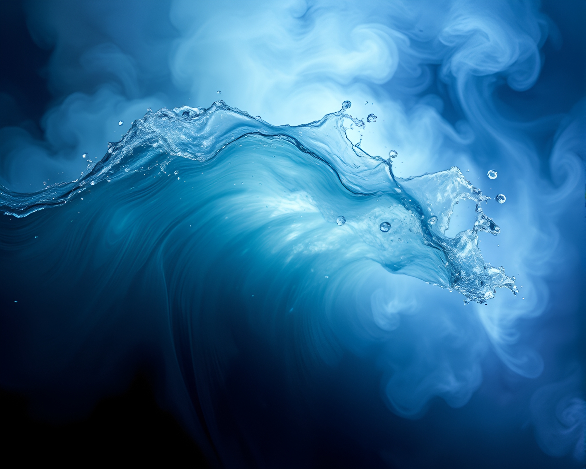 Psychedelic Water distortion under Spotlight – free AI stock image