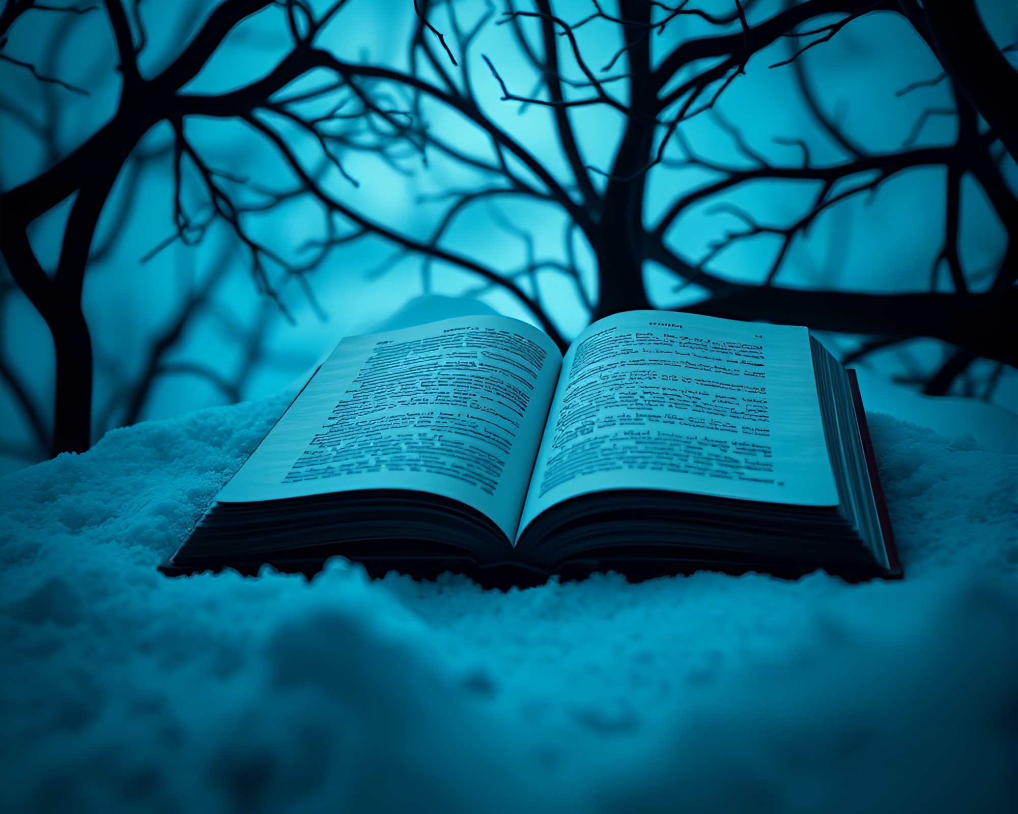 Ice-bound Quoth the Raven in Material Design – free AI stock image