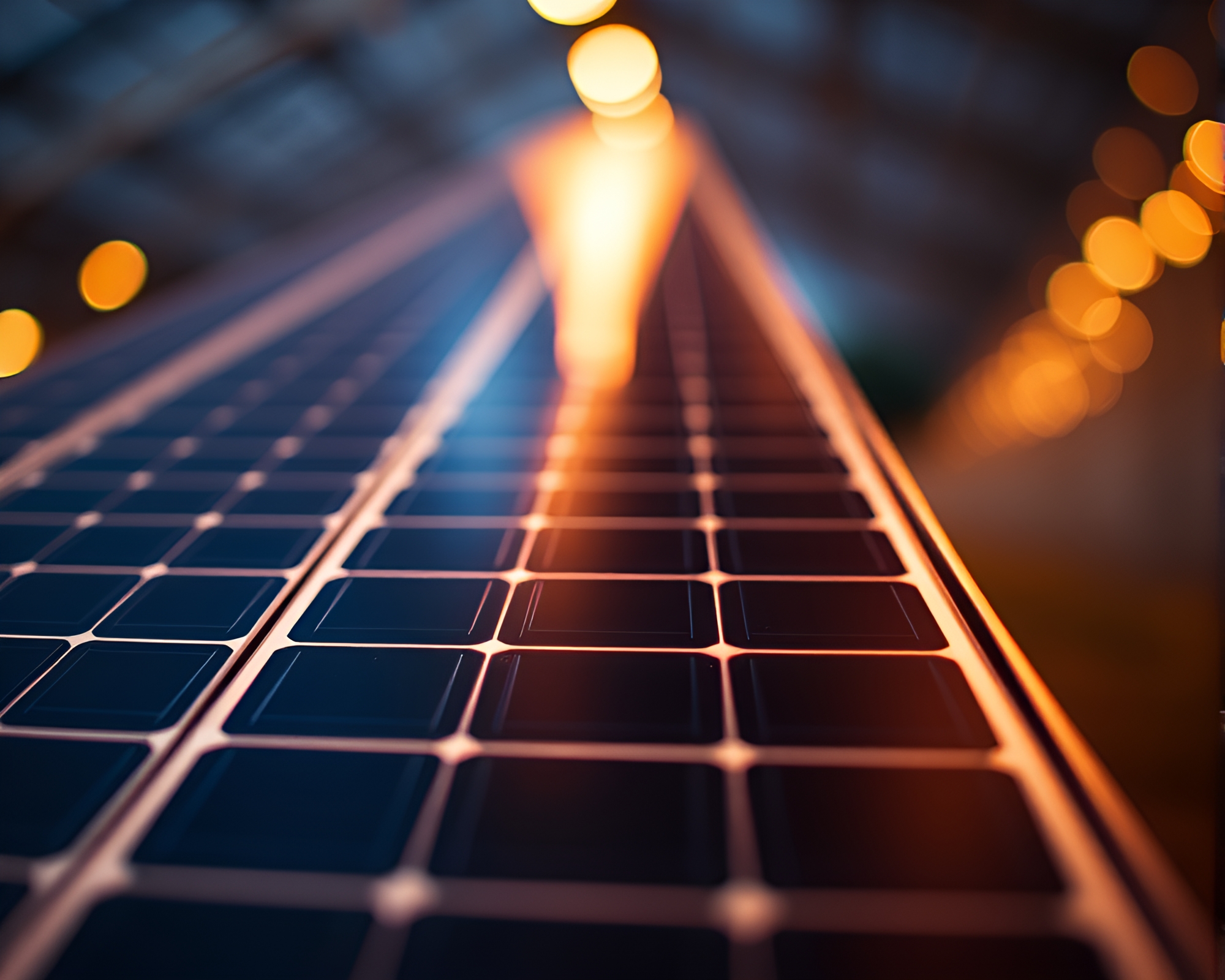 Copper Toned Solar Panel Array in Pop Art Style – free AI stock image