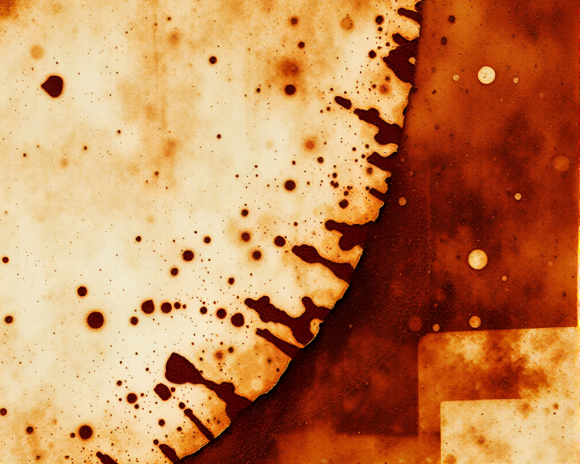 Rust Flaked Chocolate Fountain in CRT Flicker – free AI stock image