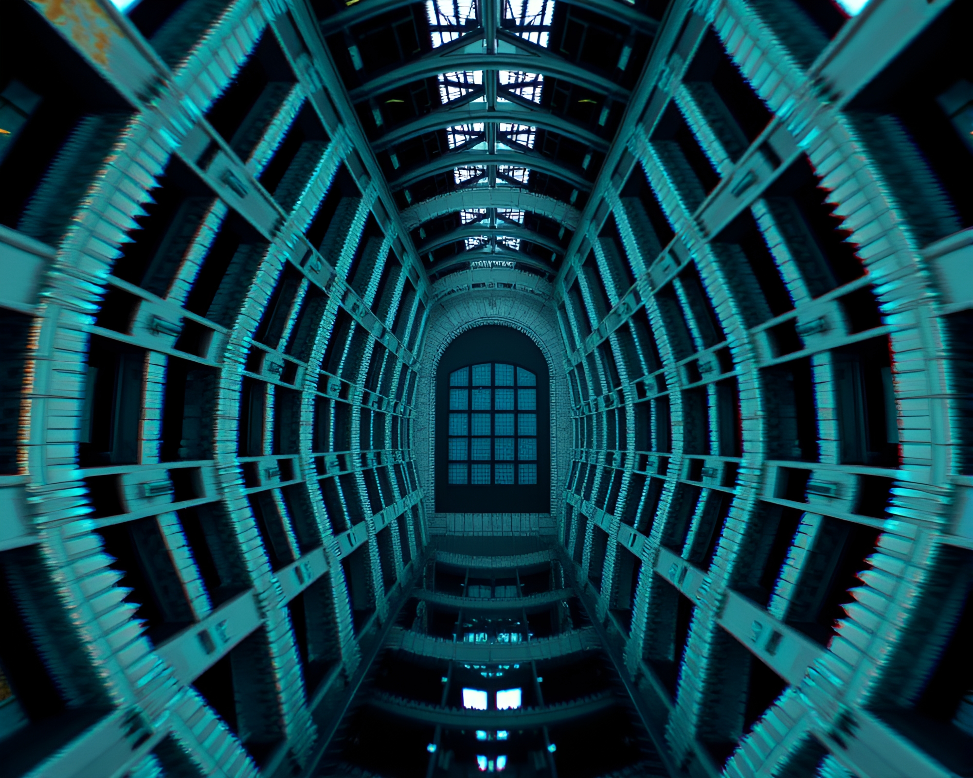 Ethereal Mechanical Spider in Mosaic Architectural Frame – free AI stock image