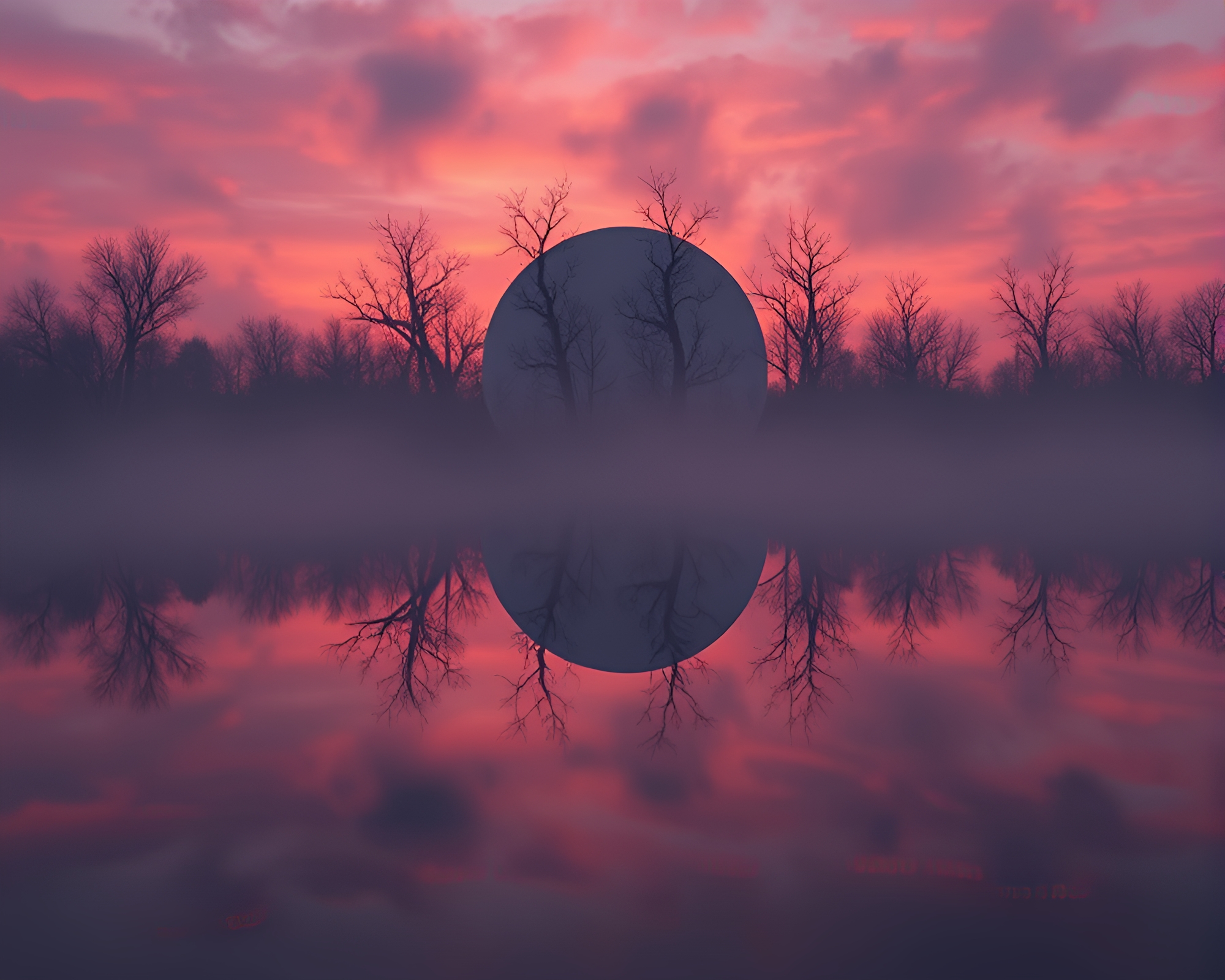 Mystical Haunted Mirror at Dusk Twilight – free AI stock image
