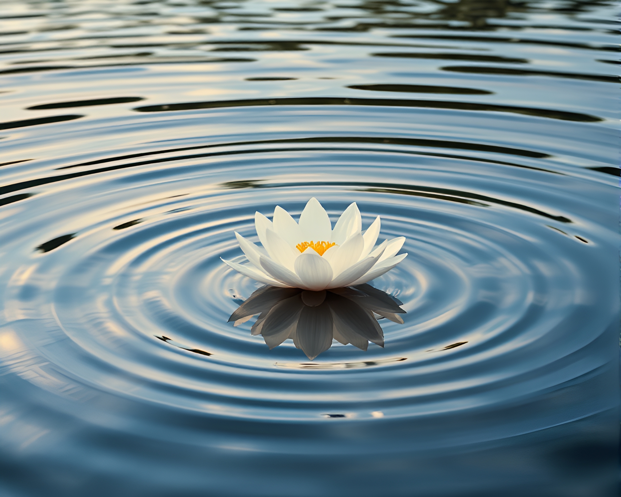 Satellite Water Ripples Digital Bloom Polaroid Frame – free AI stock image