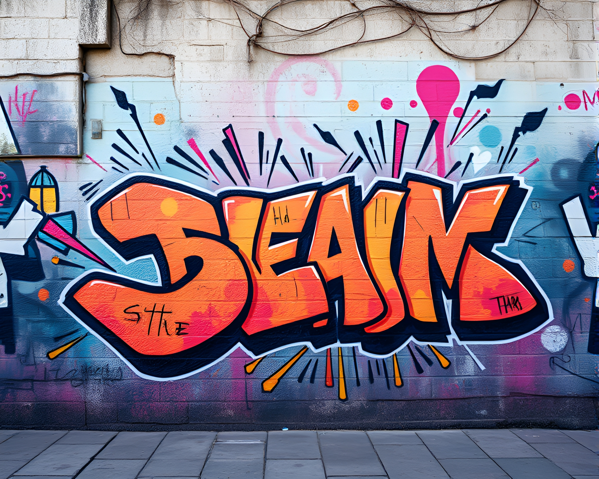 3D Dream Journal Graffiti Mural Art – free AI stock image