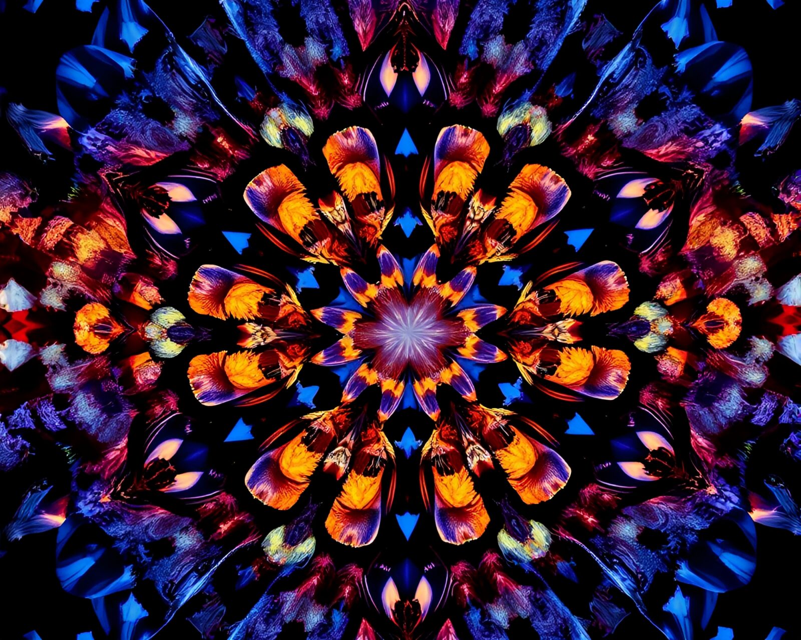 Abstract fractal pattern in twilight with écorché study details