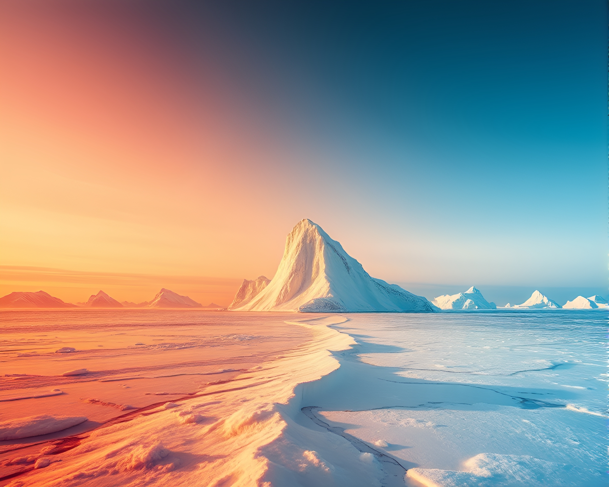 Arctic Iceberg Mirage Amidst Dust Particles – free AI stock image