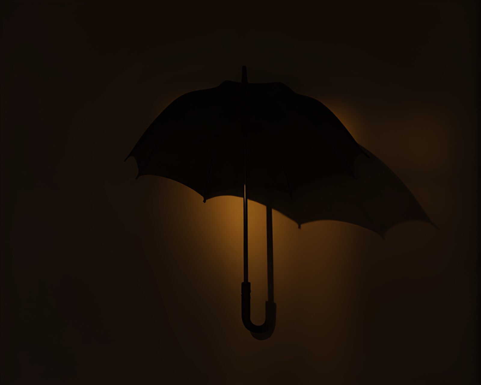 80s inspired image of a stencil shadow umbrella