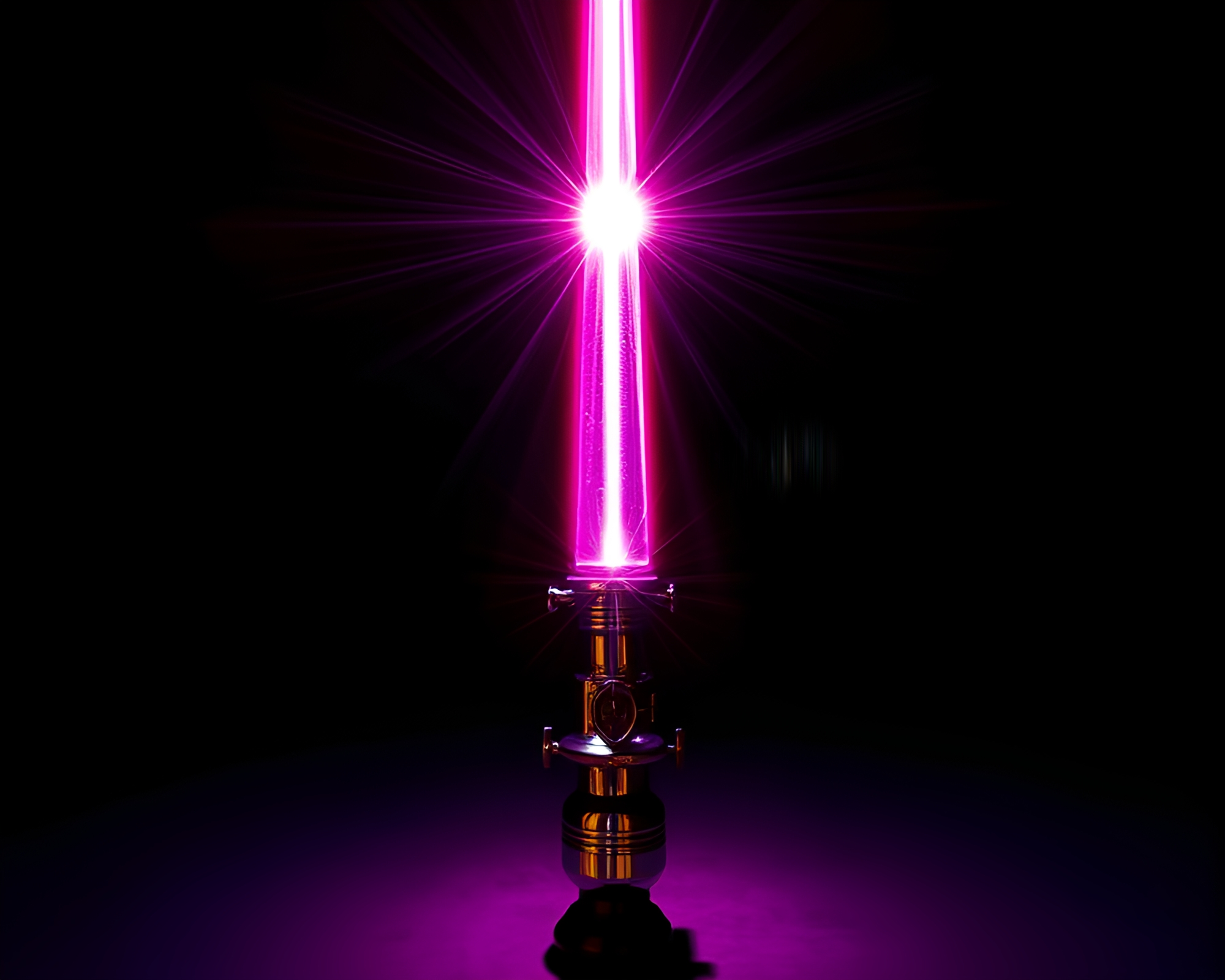Futuristic Laser Sword Reflection in High Dynamic Range – free AI stock image