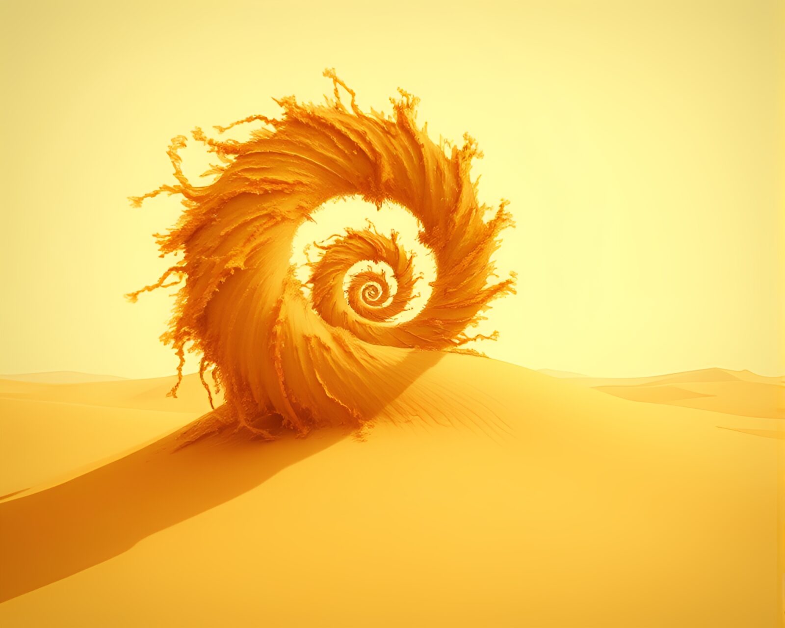 Grainy texture image with digital glitch in golden spiral