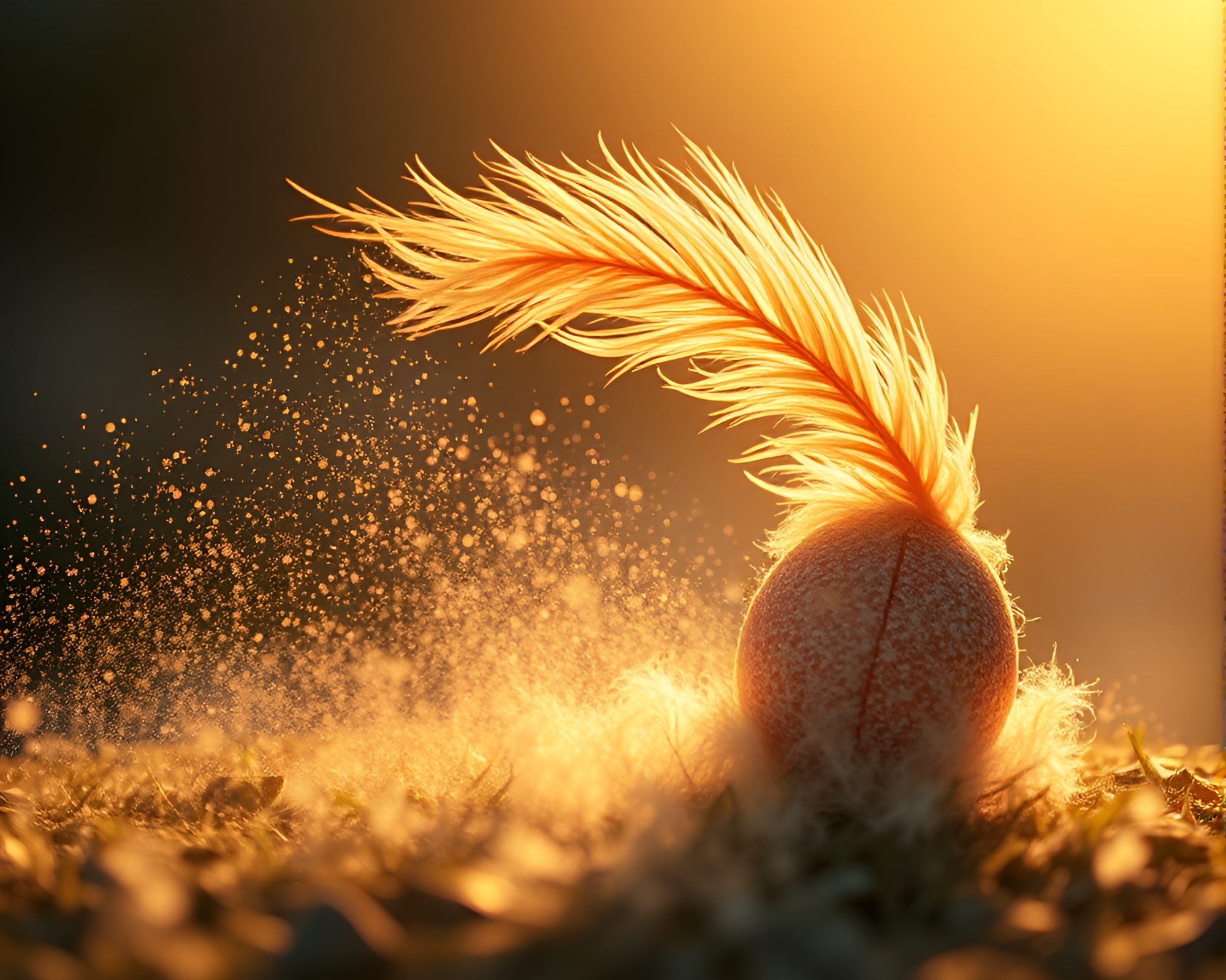 Dragon Egg Dusting in Golden Morning Light – free AI stock image
