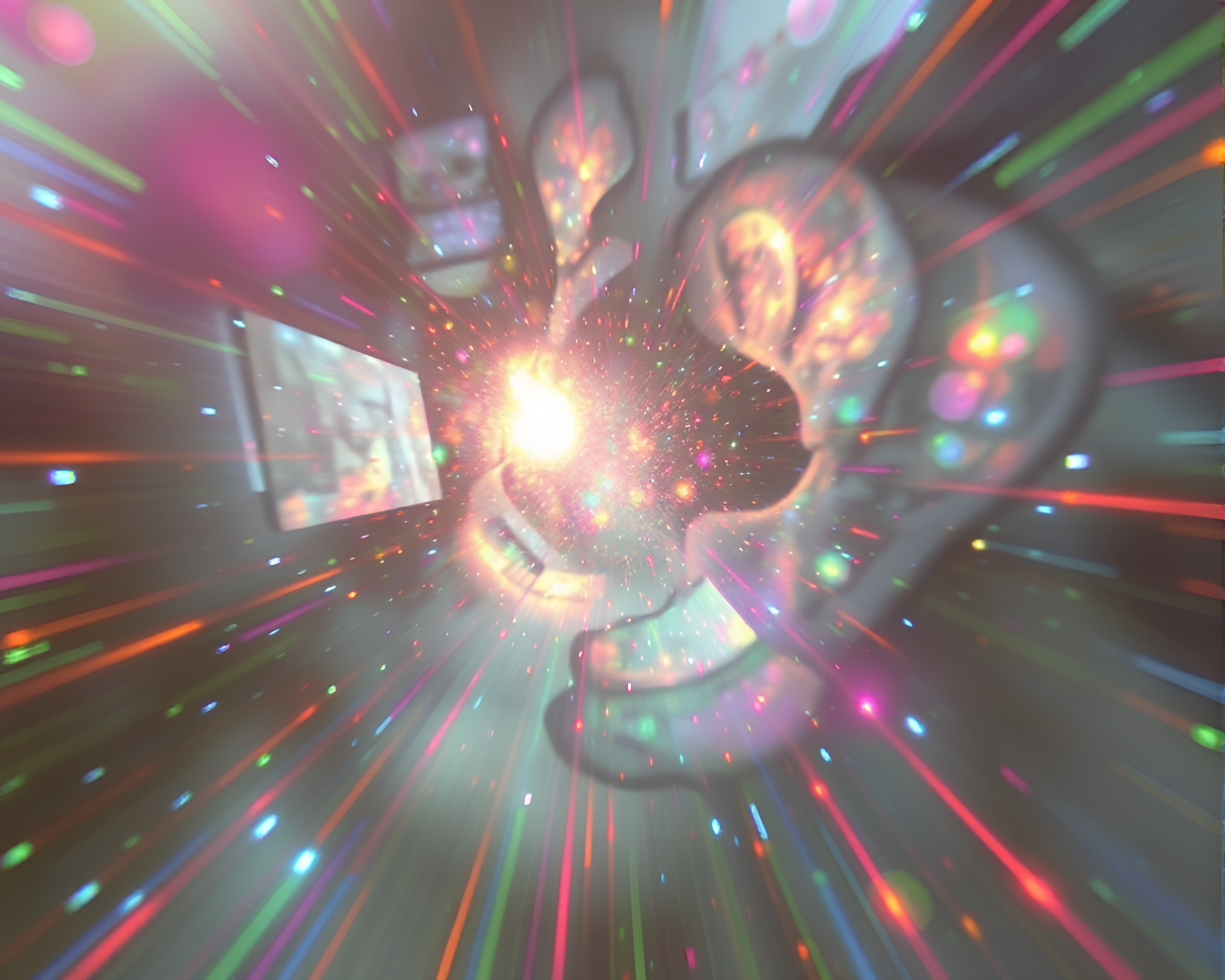 Ethereal Astral Projection with Chromatic Aberration – free AI stock image